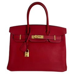 Bolso Hermes Rouge Casaque Birkin 30