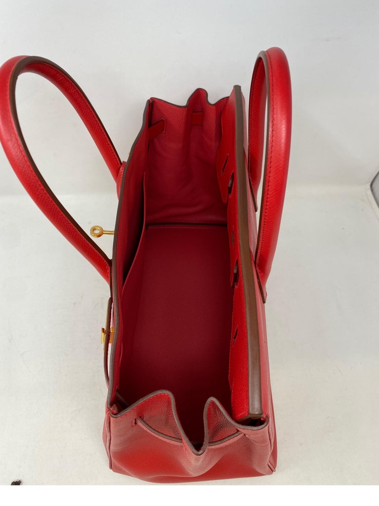 Hermes Rouge Casaque Birkin 35 Bag
