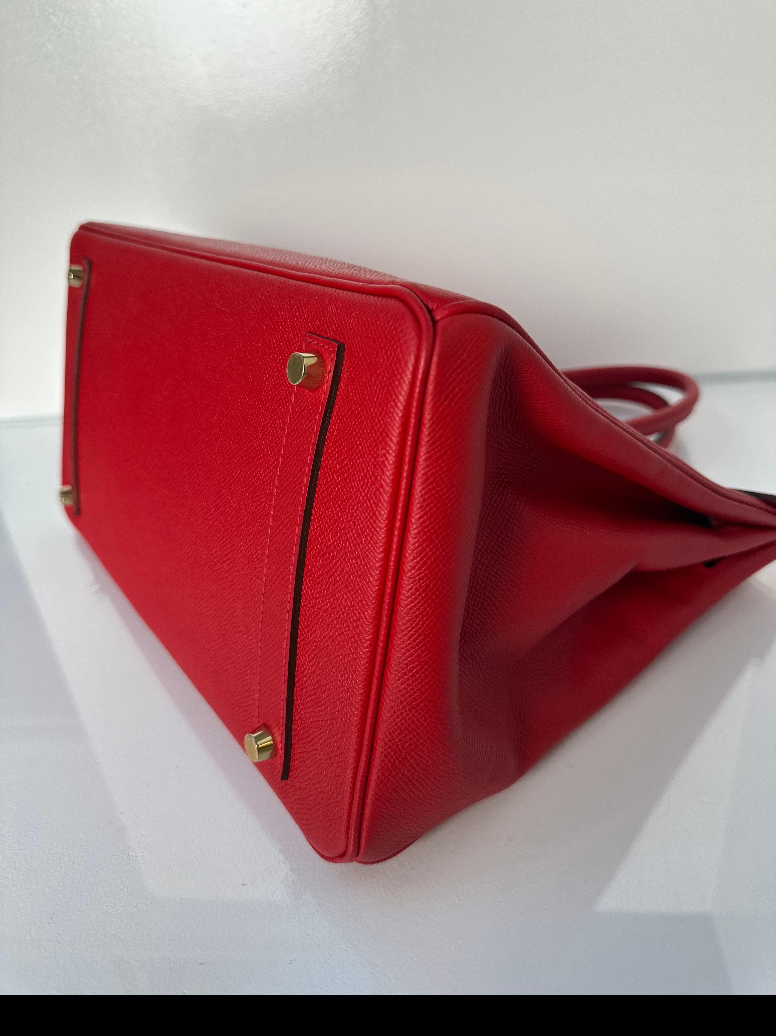 Hermes Rouge Casaque Birkin 35 Bag 5