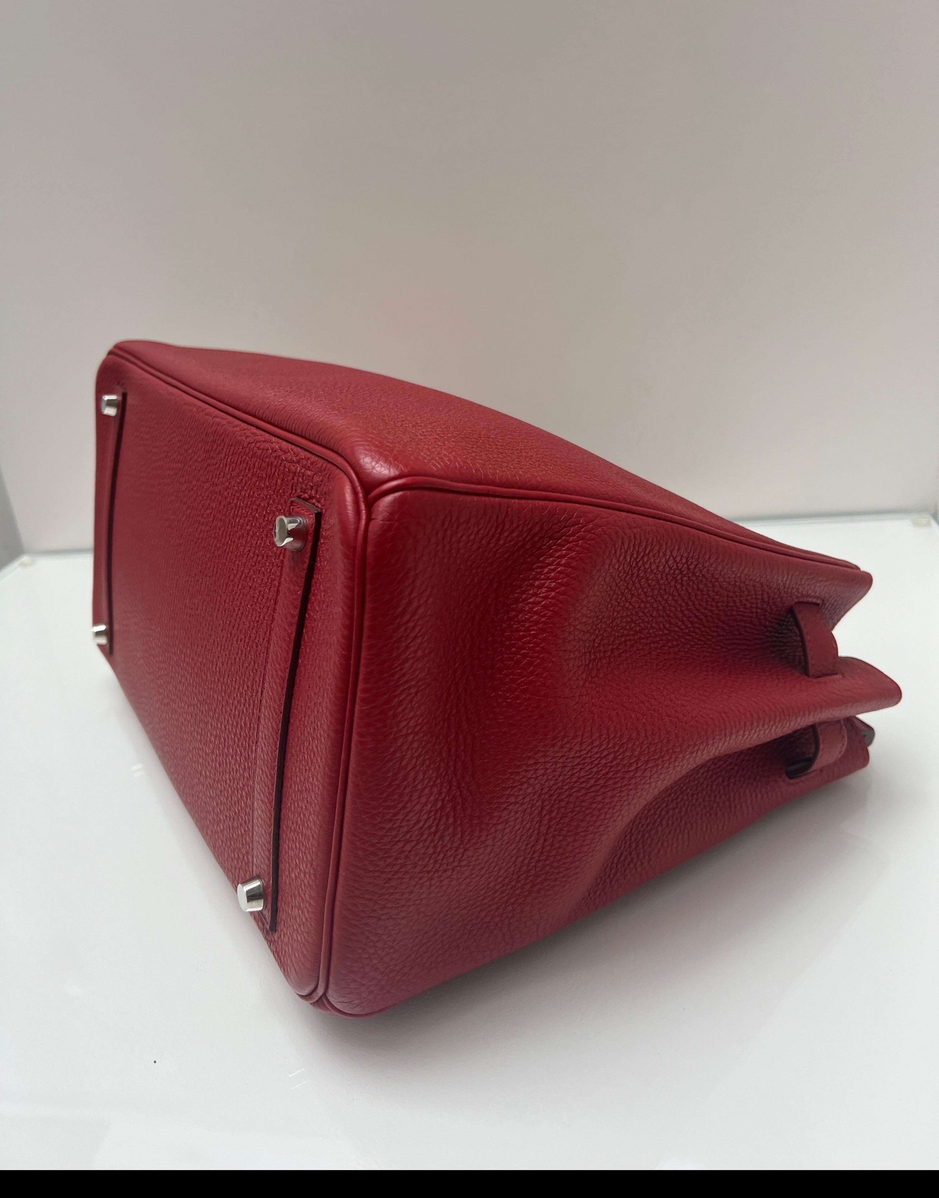 Hermes Rouge Casaque Birkin 35 Bag For Sale 5