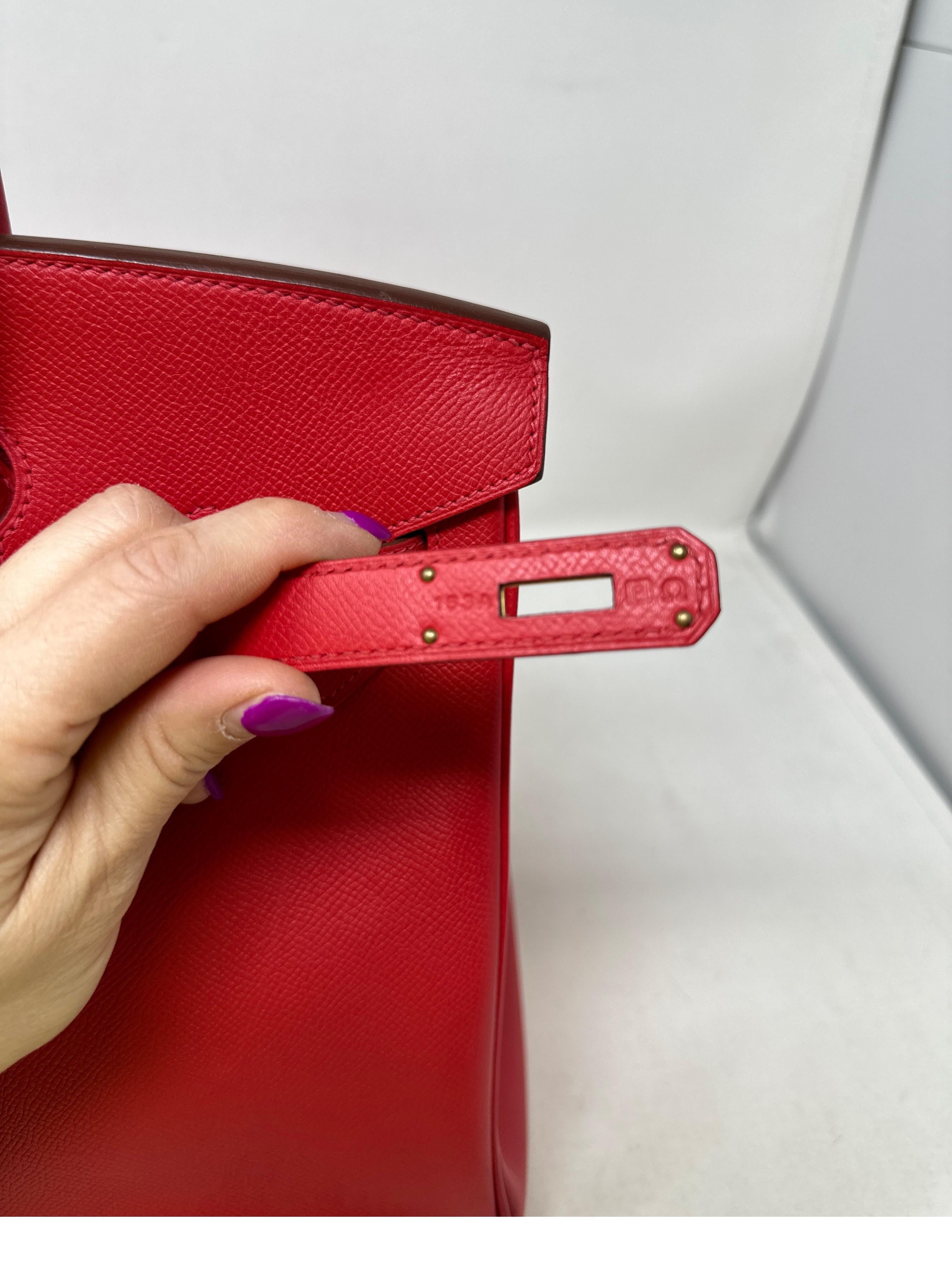 Hermes Rouge Casaque Birkin 35 Bag 7