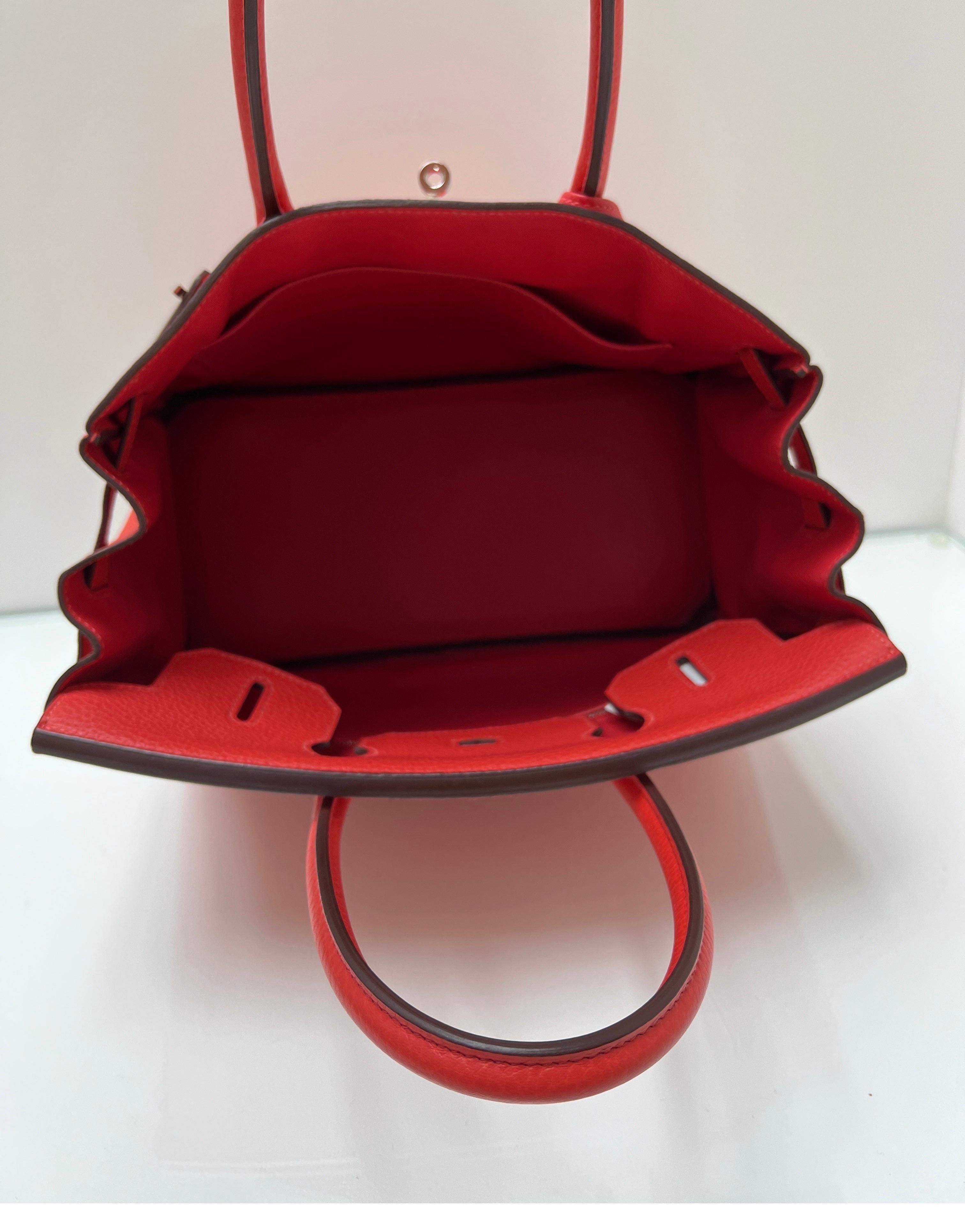Hermes Rouge Casaque Birkin 35 Bag 6