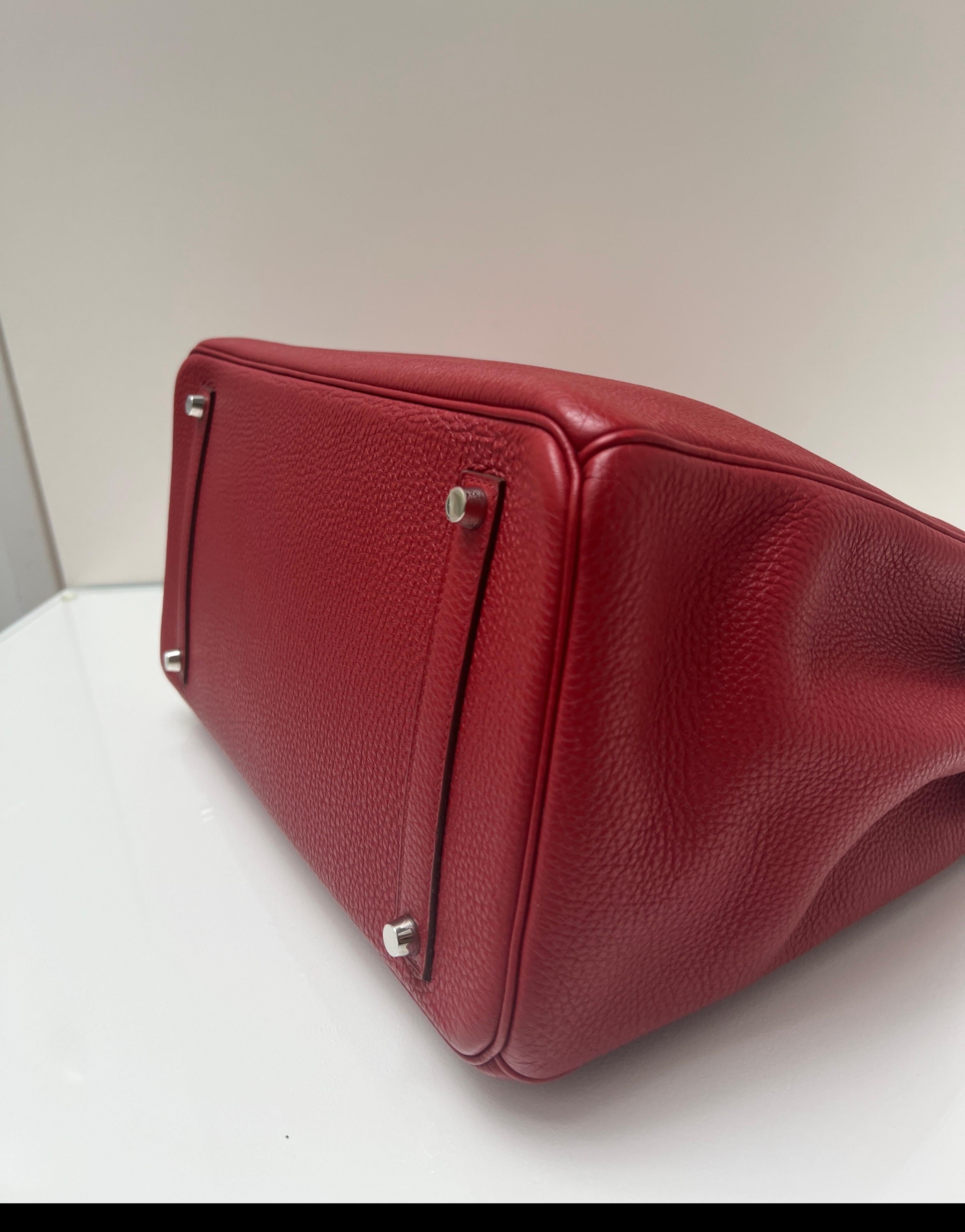 Hermes Rouge Casaque Birkin 35 Bag For Sale 6