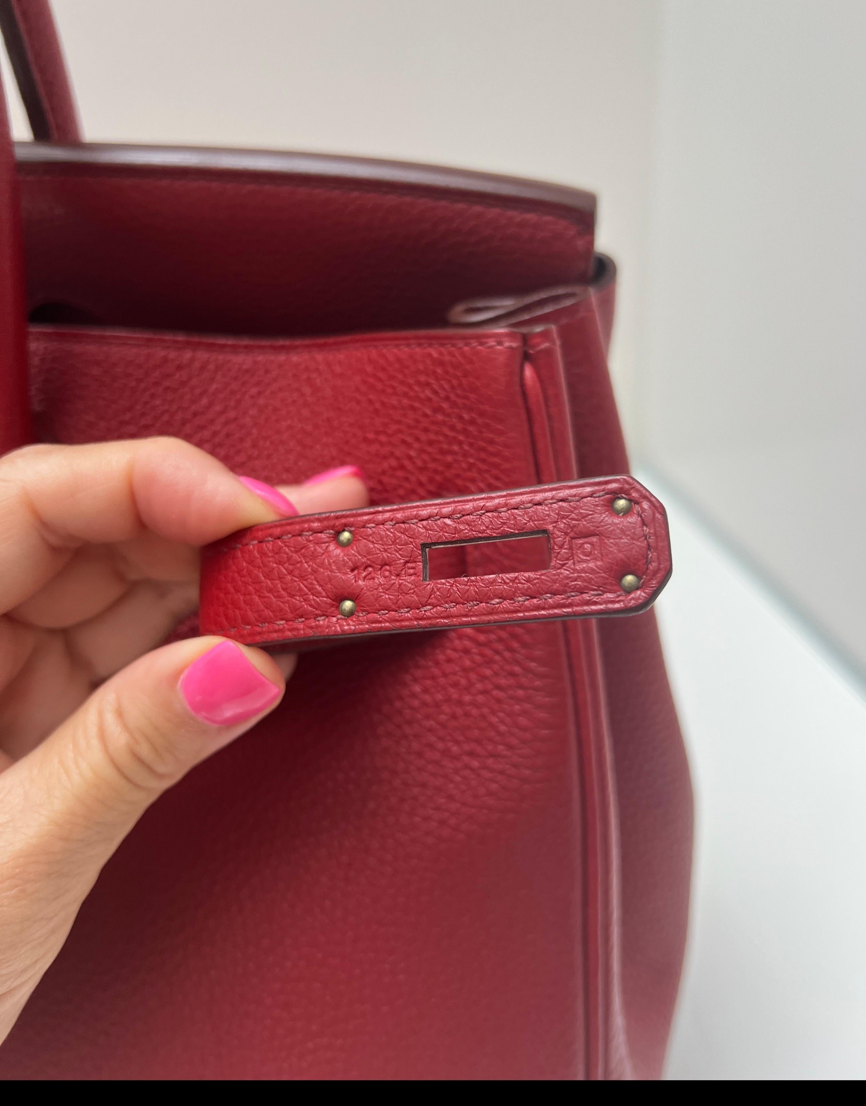 Hermes Rouge Casaque Birkin 35 Bag For Sale 7