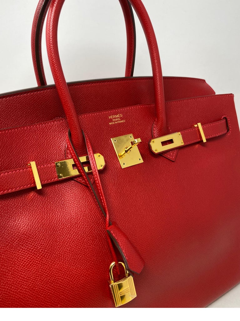 Hermes Rouge Casaque Birkin 35 Bag For Sale at 1stDibs
