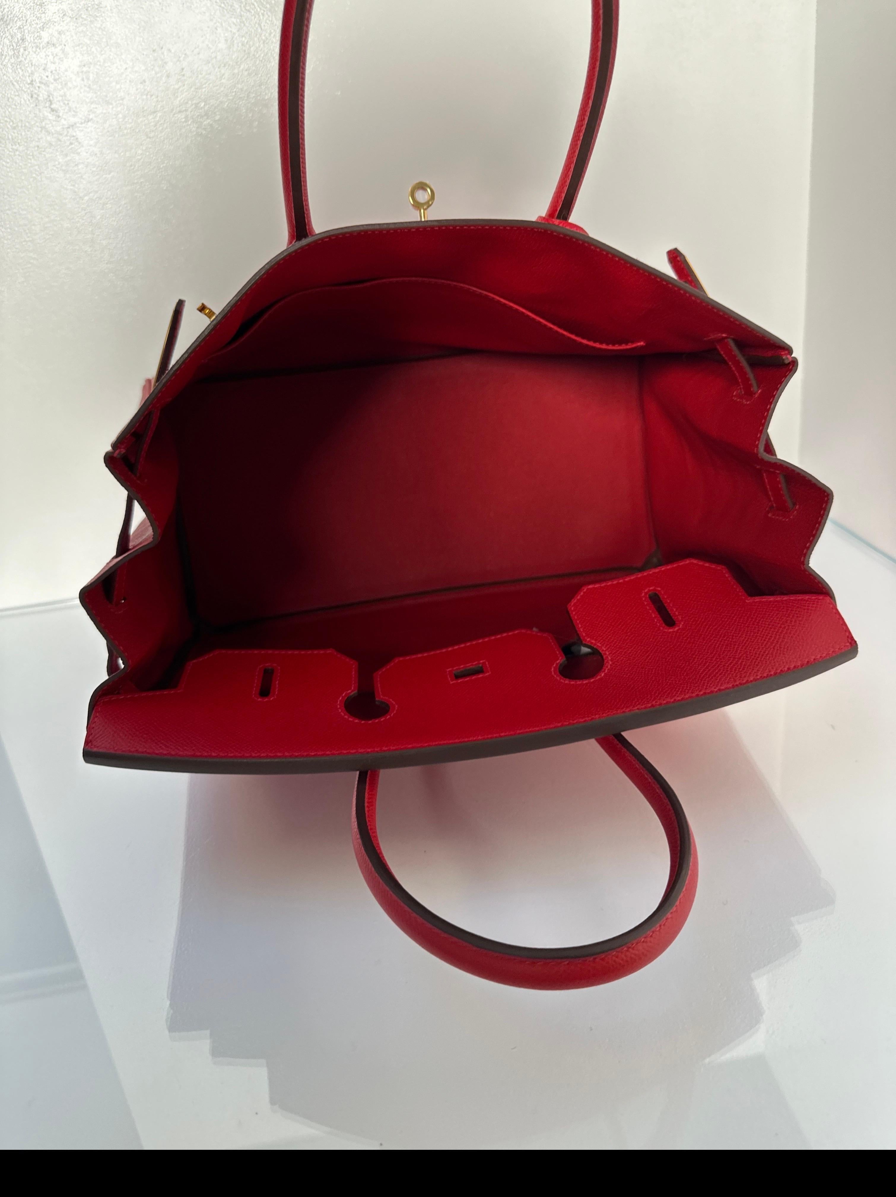 Hermes Rouge Casaque Birkin 35 Bag 9