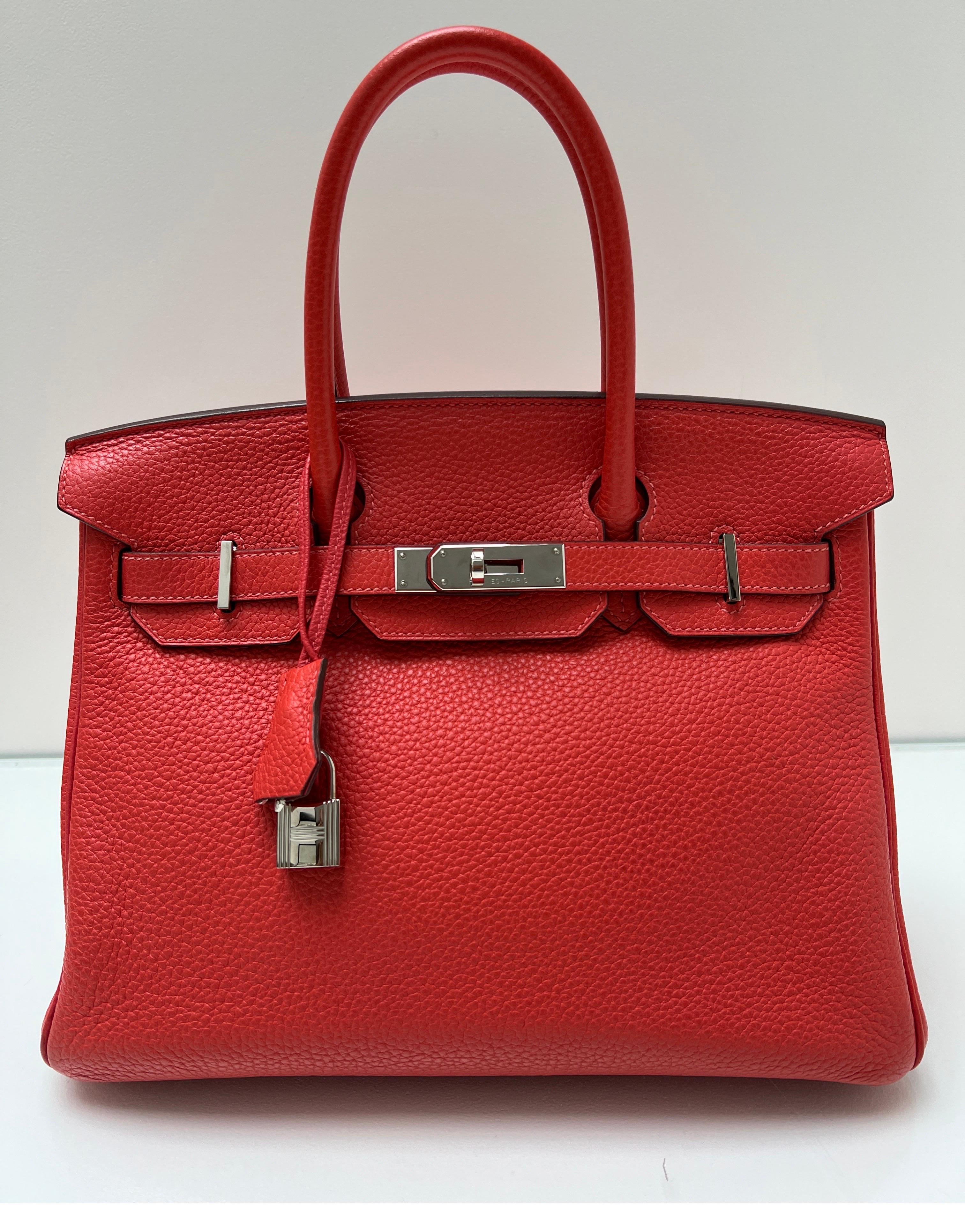 Hermes Rouge Casaque Birkin 35 Bag 10