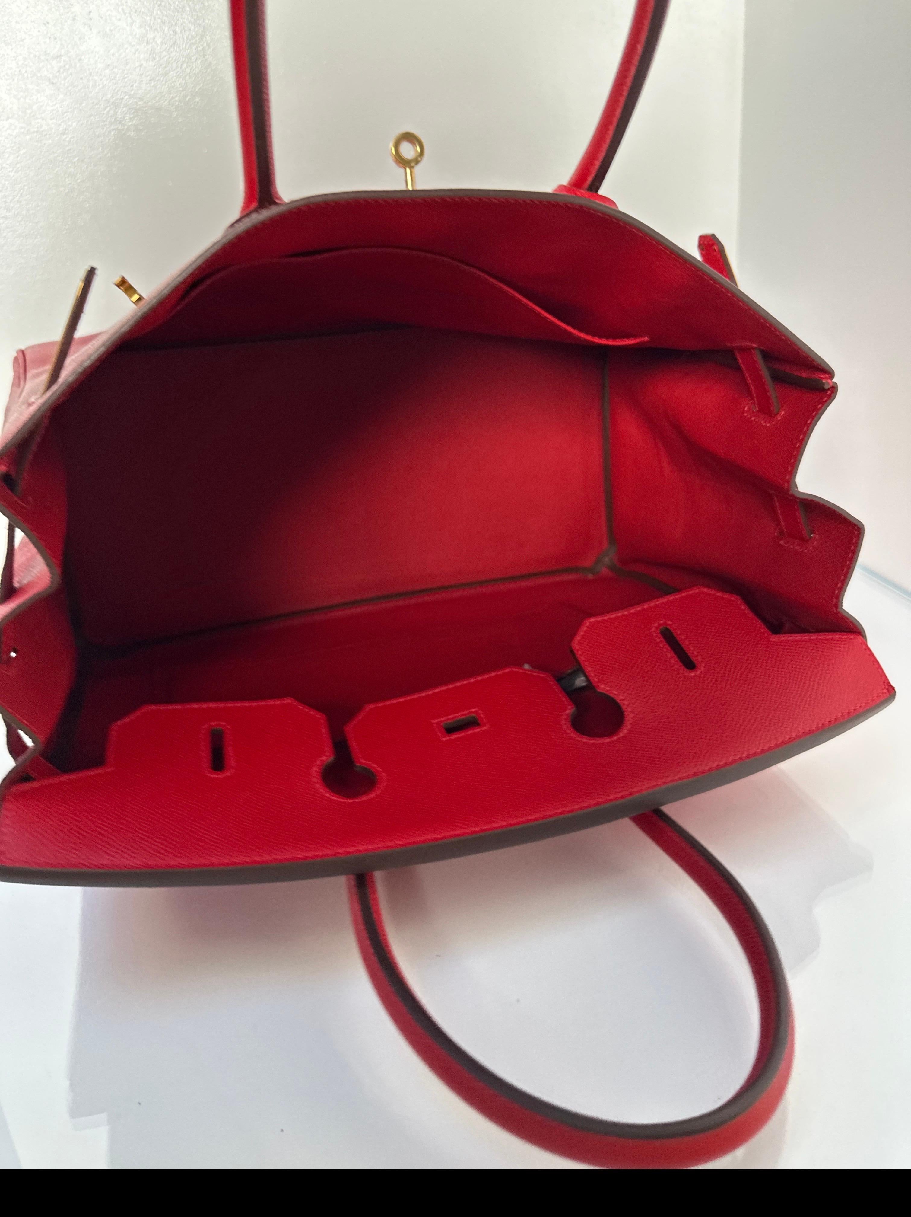 Hermes Rouge Casaque Birkin 35 Bag 10