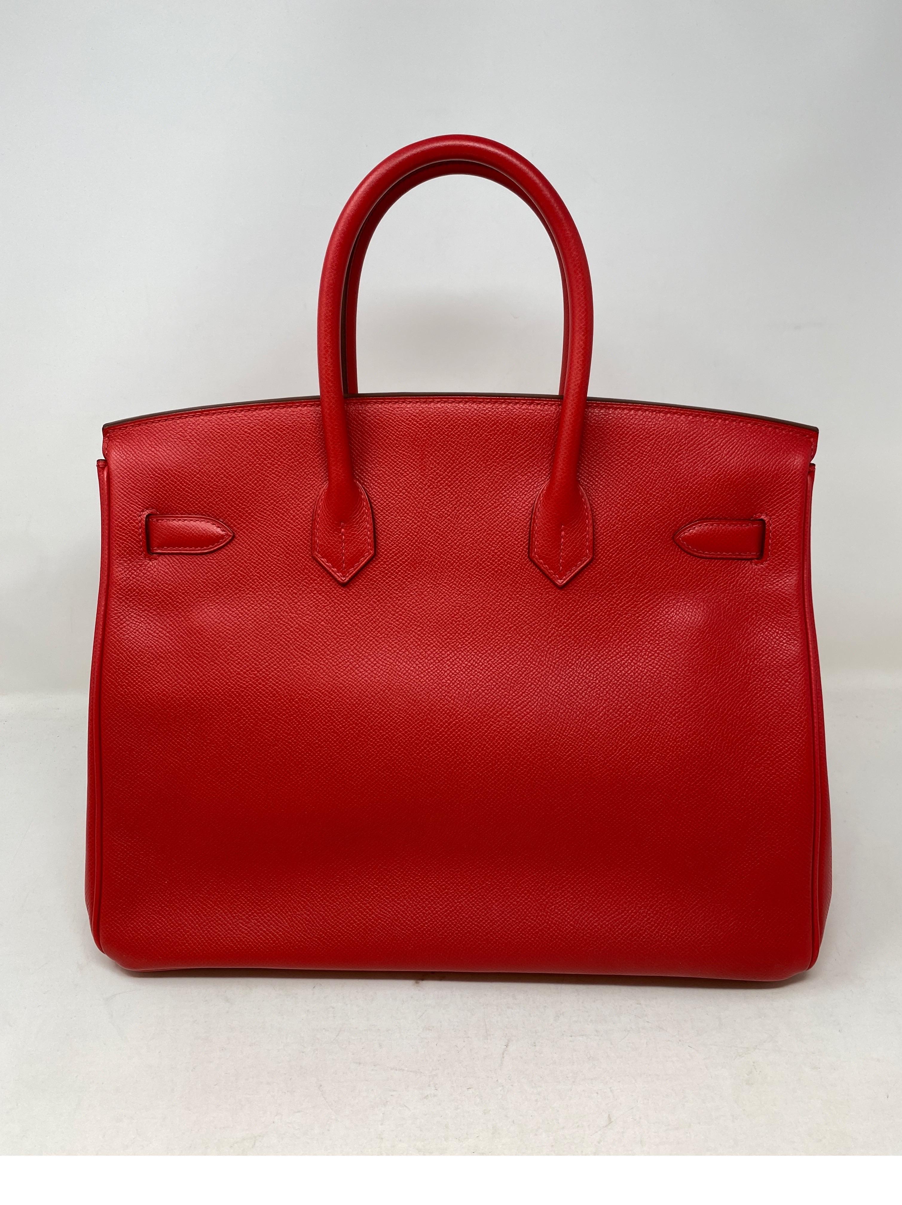 Hermes Rouge Casaque Birkin 35 Bag 8