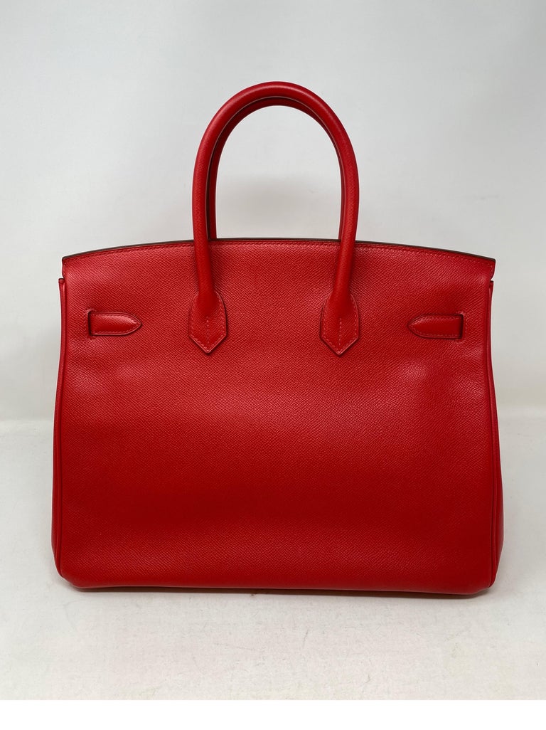 Hermes, Bags, New Herms Rouge Casaque 35cm Tc Birkin