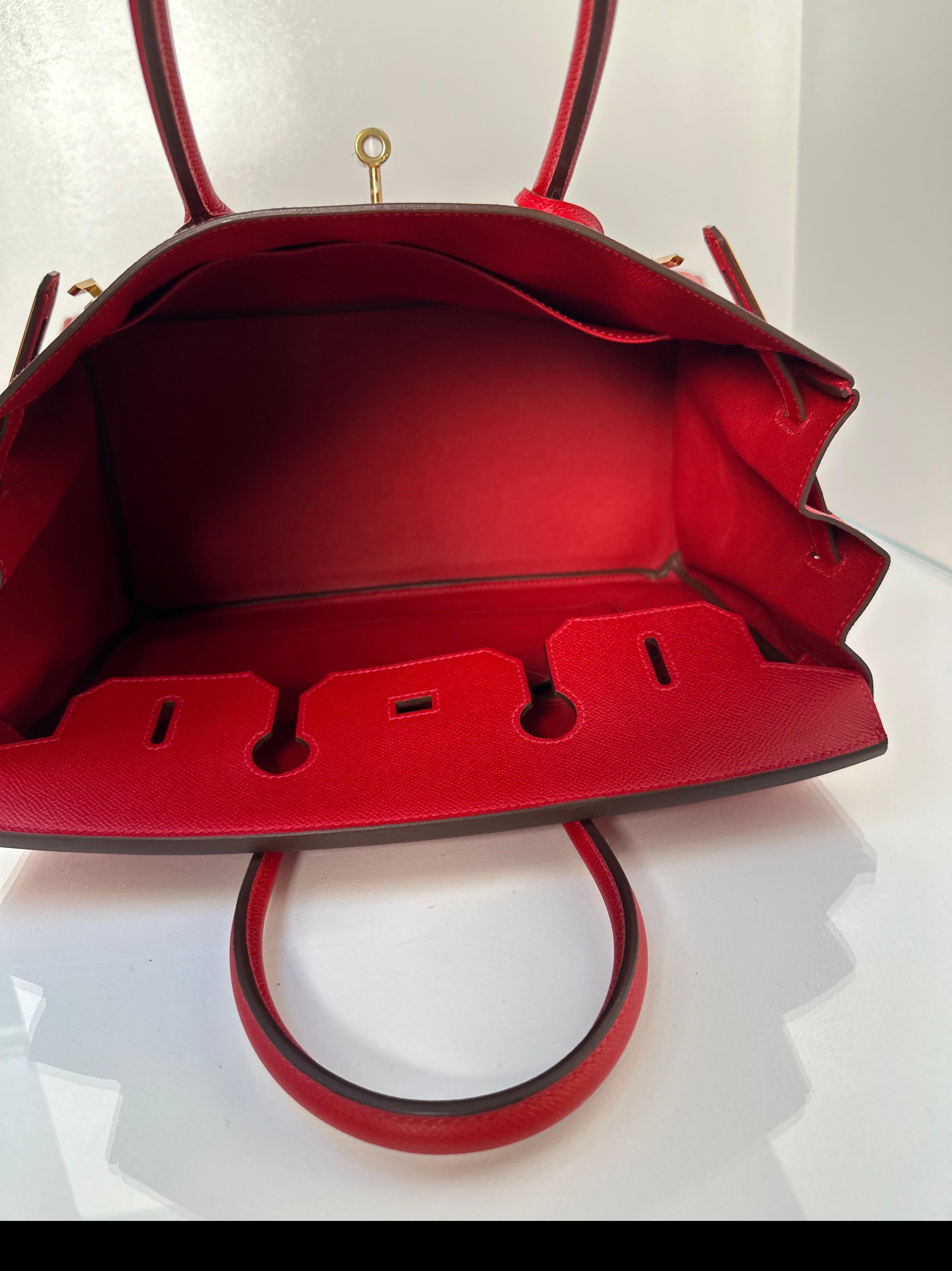 Hermes Rouge Casaque Birkin 35 Bag 11