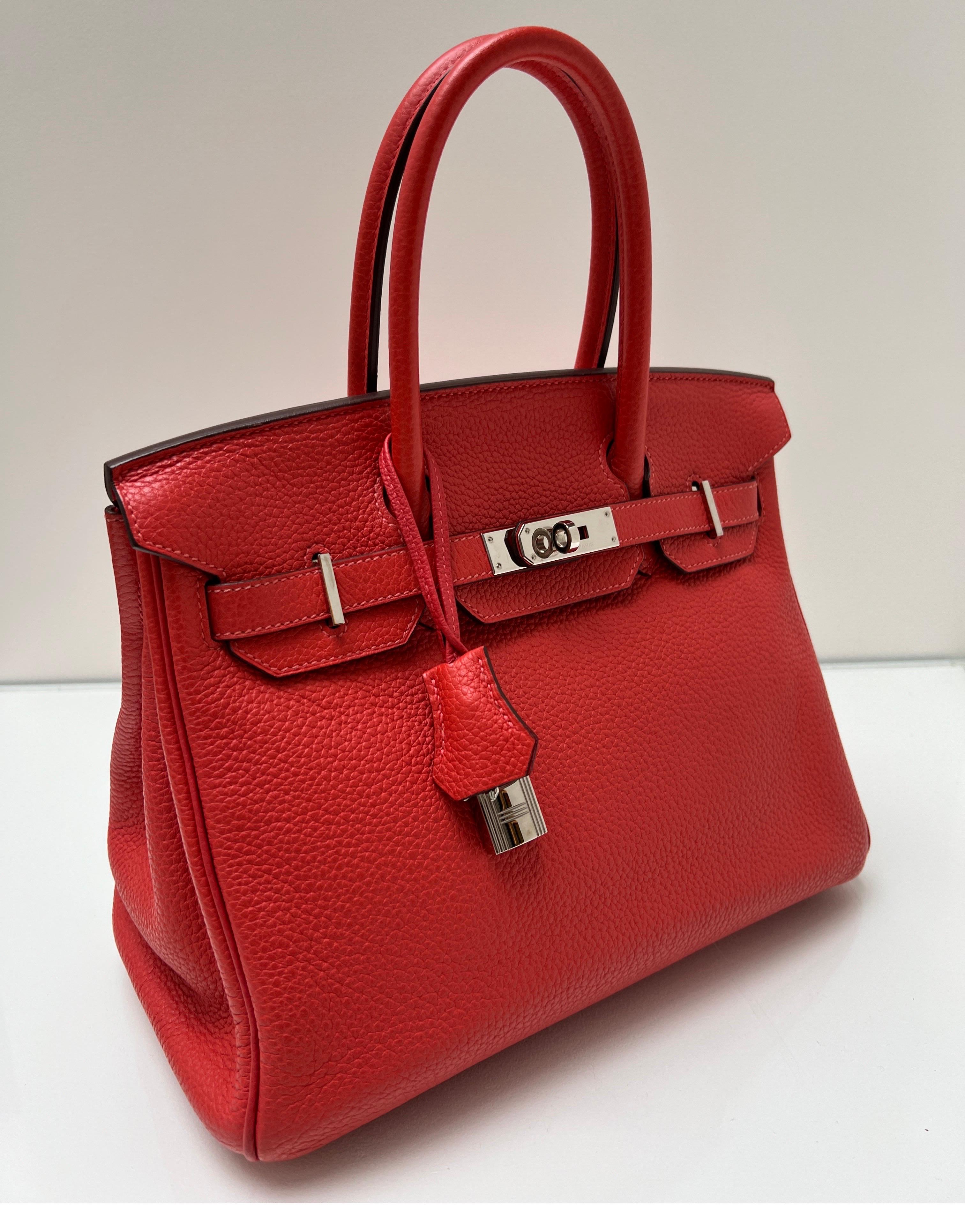 Hermes Rouge Casaque Birkin 35 Bag 12