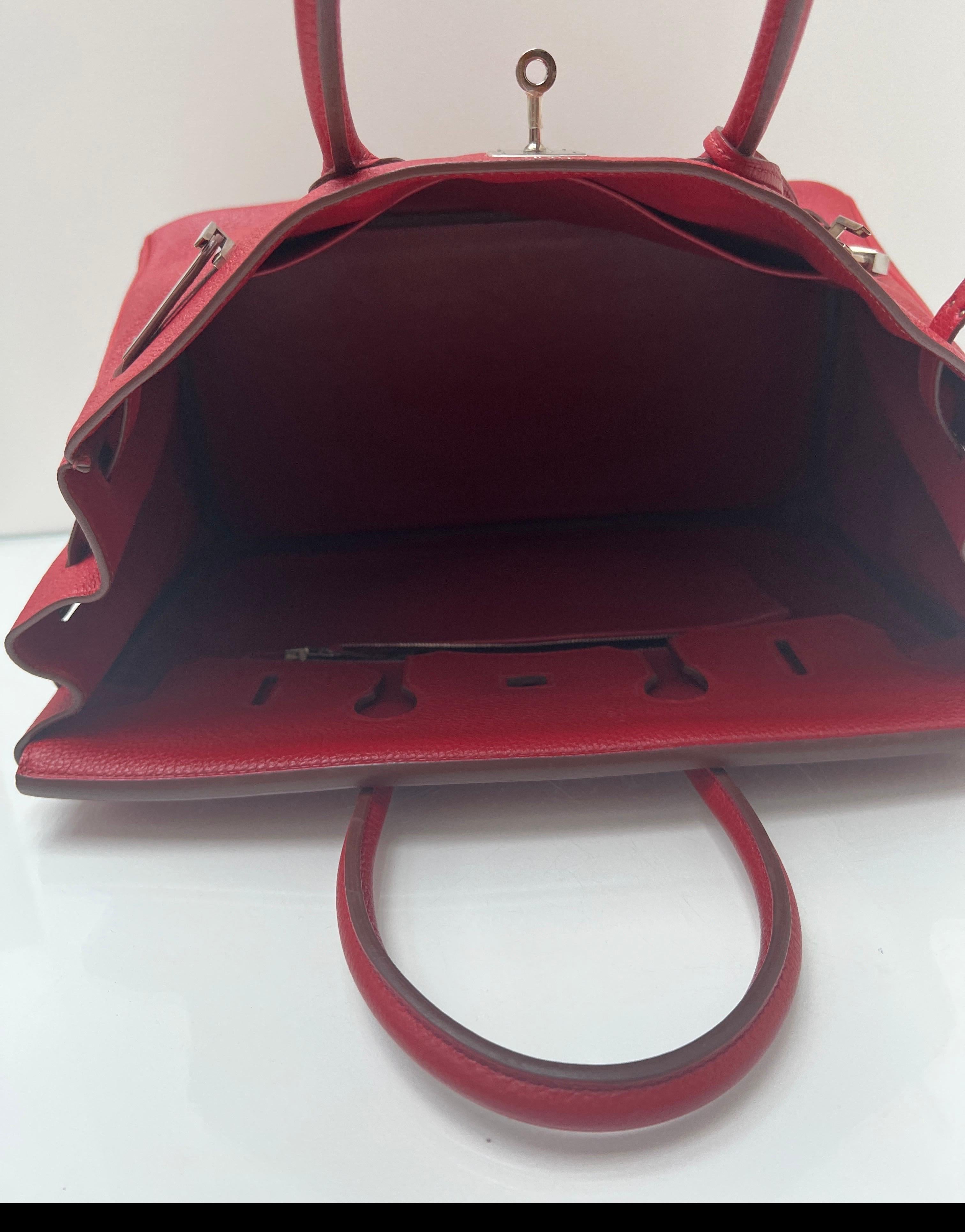 Hermes Rouge Casaque Birkin 35 Bag For Sale 12