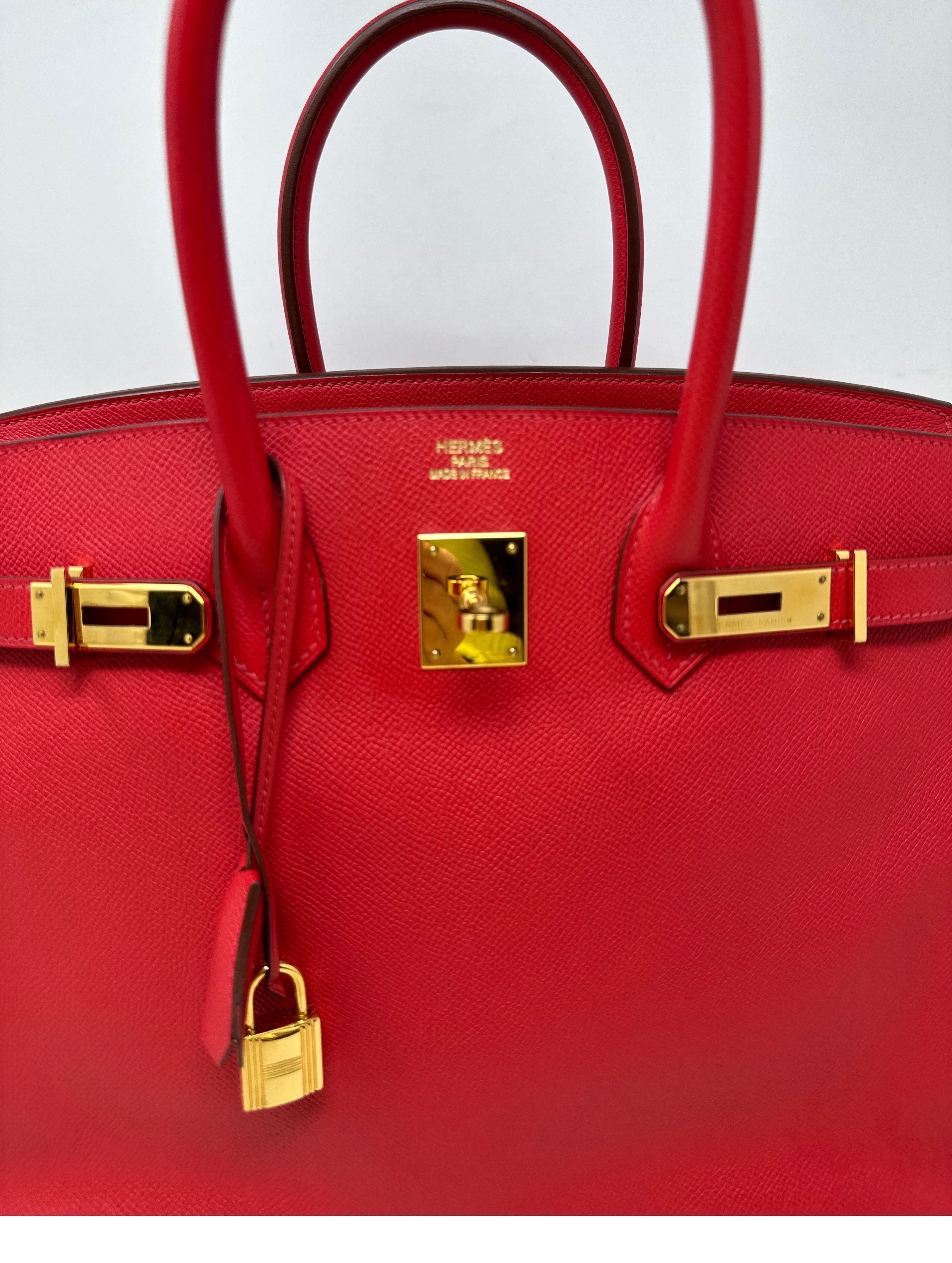 Hermès - Sac Birkin 35 rouge Casaque 14