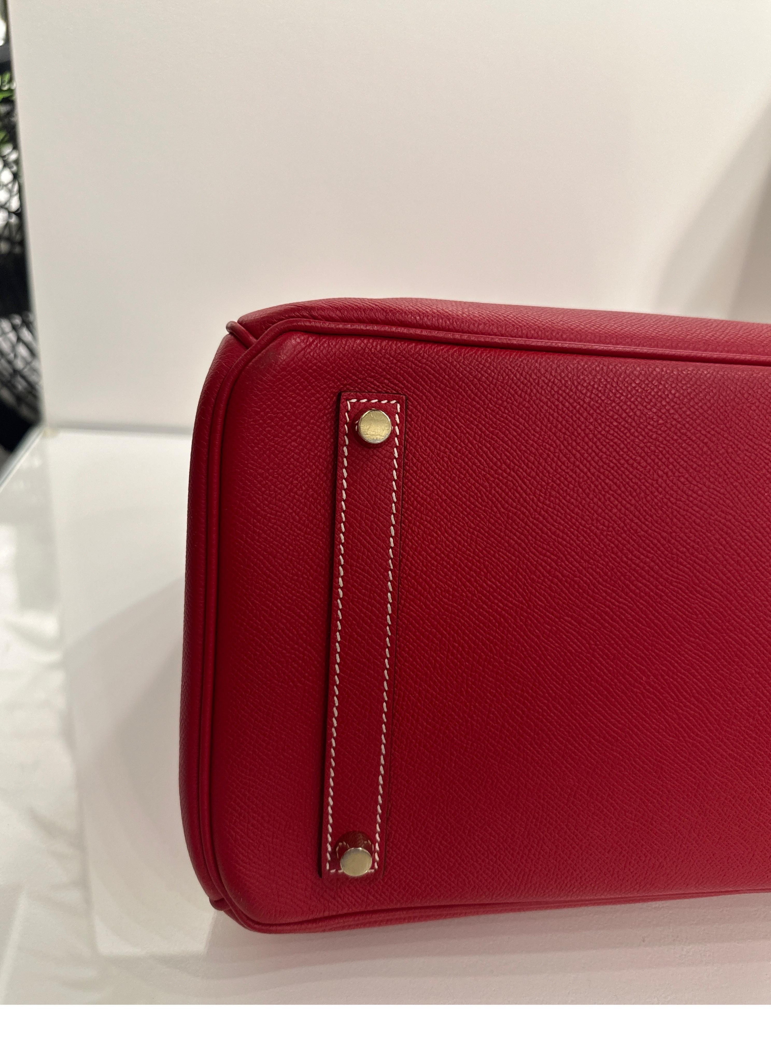 Hermes Rouge Casaque Birkin 35 Bag 14