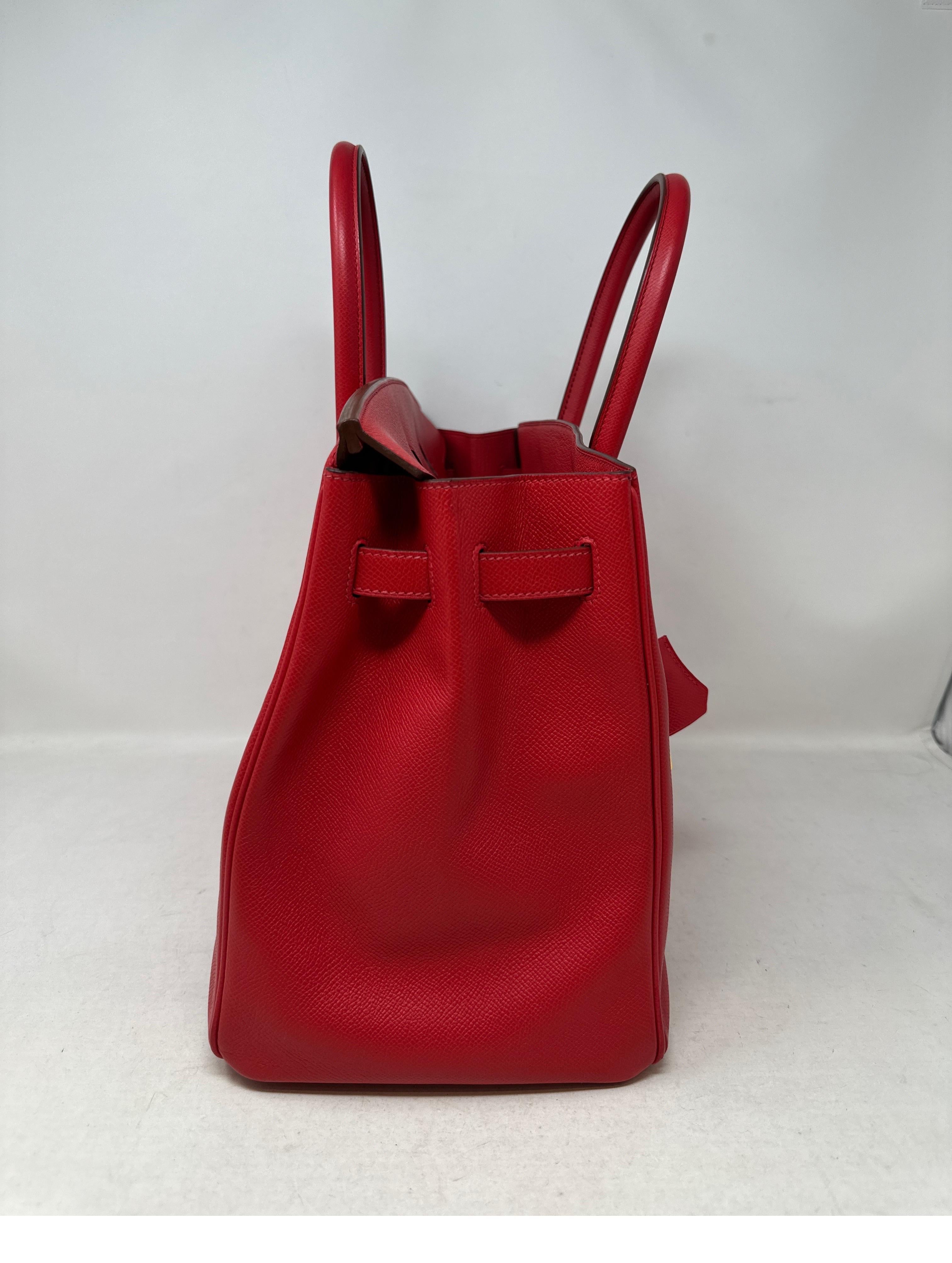 Hermes Rouge Casaque Birkin 35 Bag 15