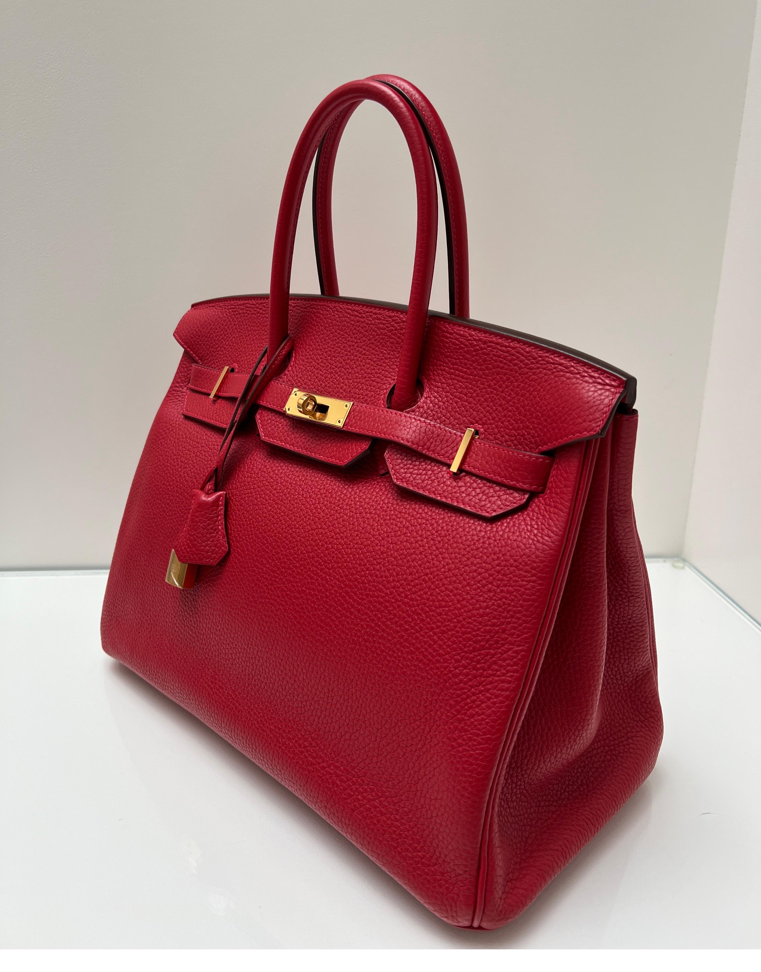 Hermes Rouge Casaque Birkin 35 Bag 14