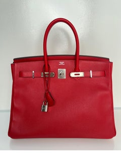Hermes Rouge Casaque Birkin 35 Bag