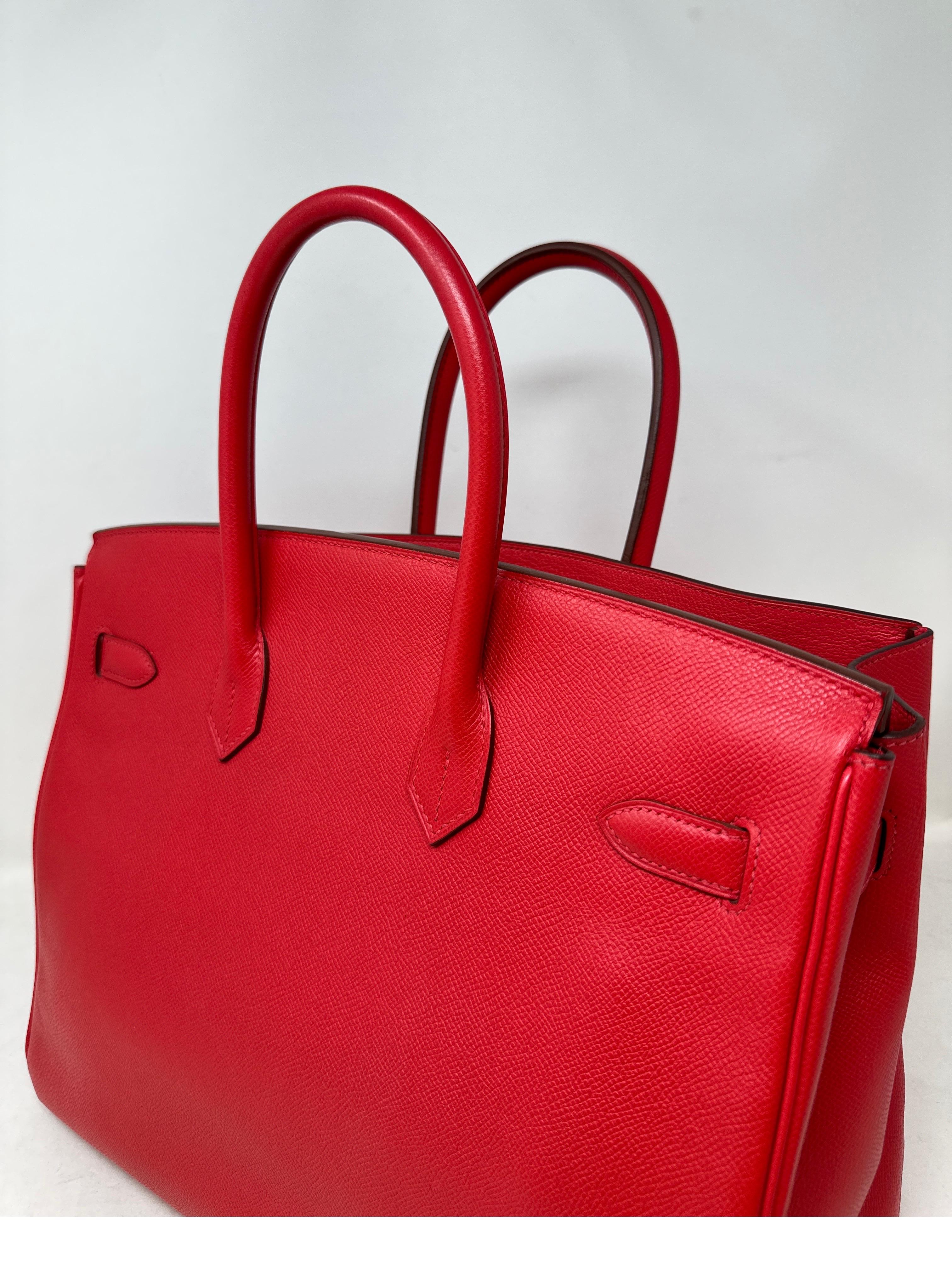 Hermès - Sac Birkin 35 rouge Casaque 16