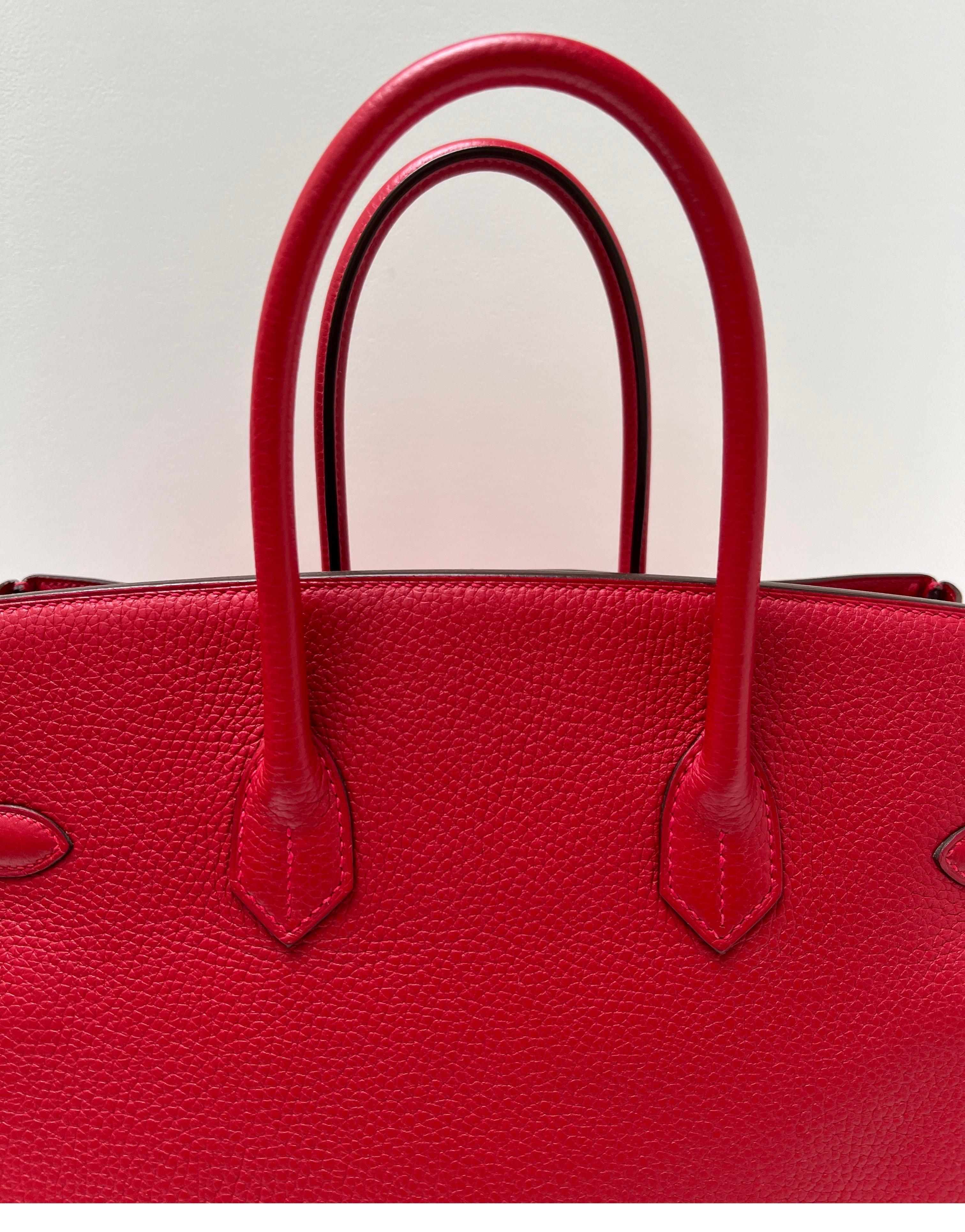 Women's or Men's Hermes Rouge Casaque Birkin 35 Bag