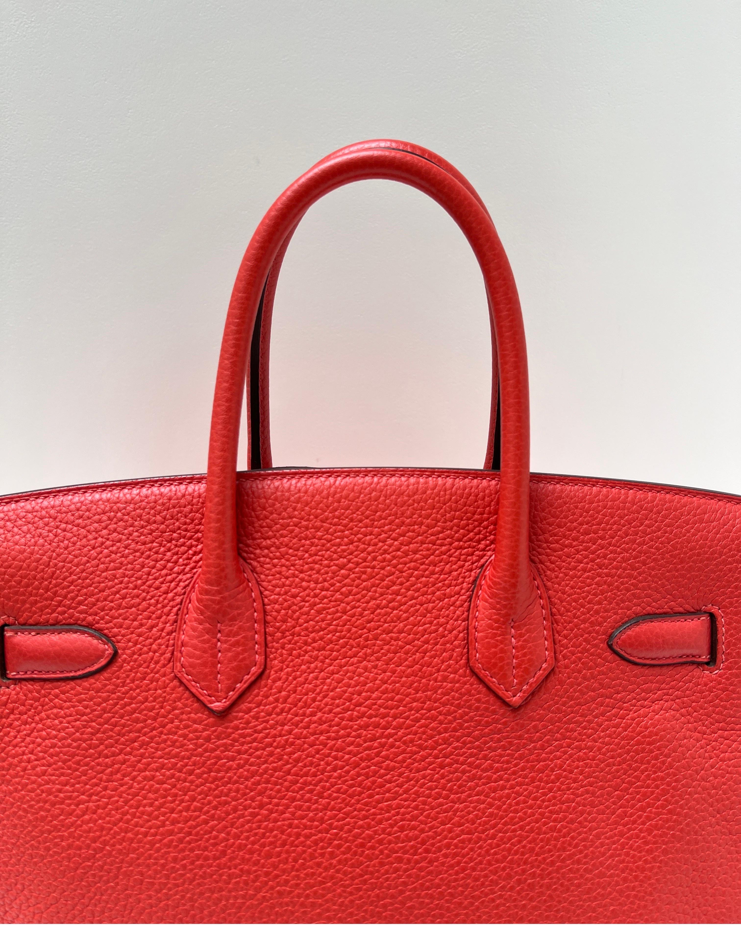 Women's or Men's Hermes Rouge Casaque Birkin 35 Bag