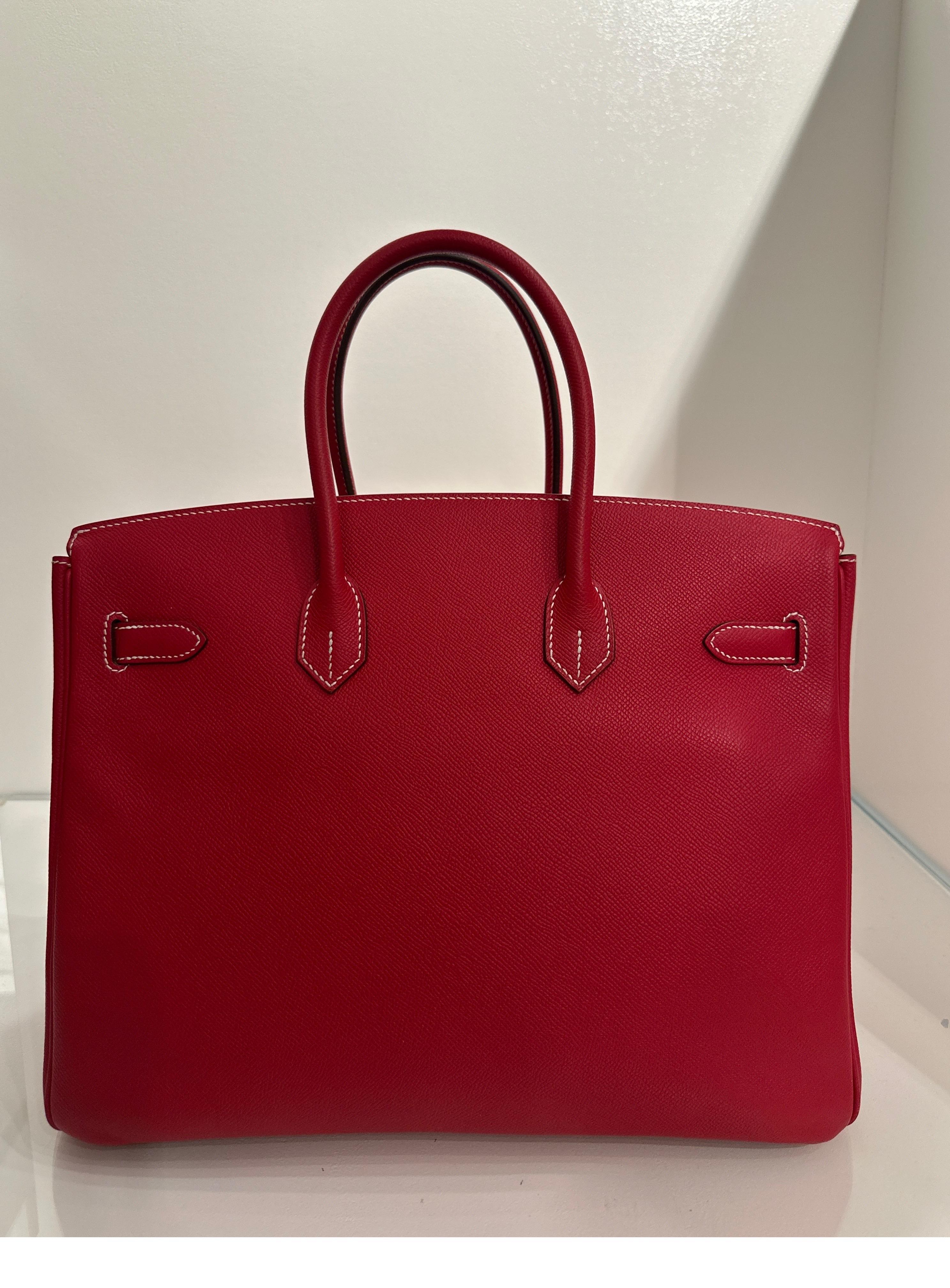 Hermes Rouge Casaque Birkin 35 Bag 2