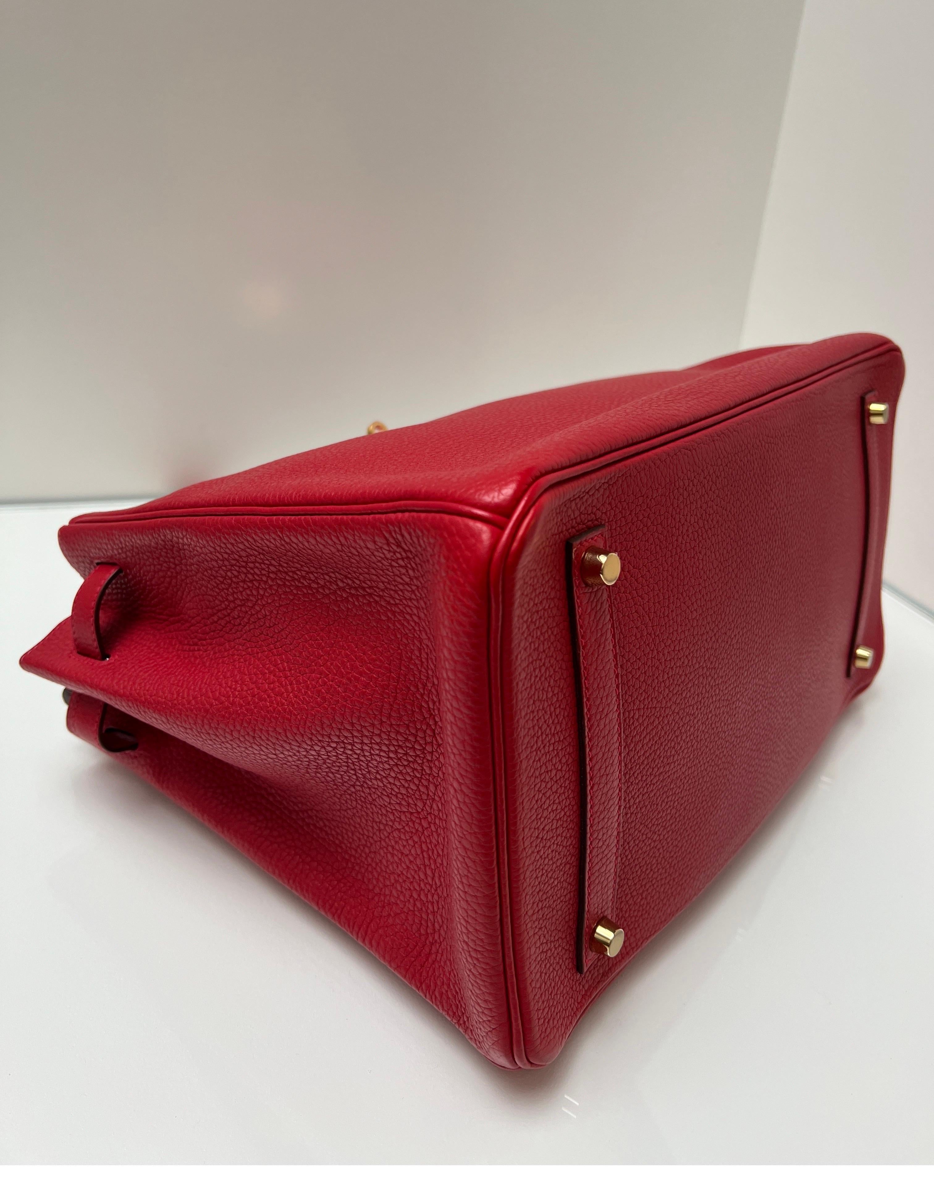 Hermes Rouge Casaque Birkin 35 Bag 2