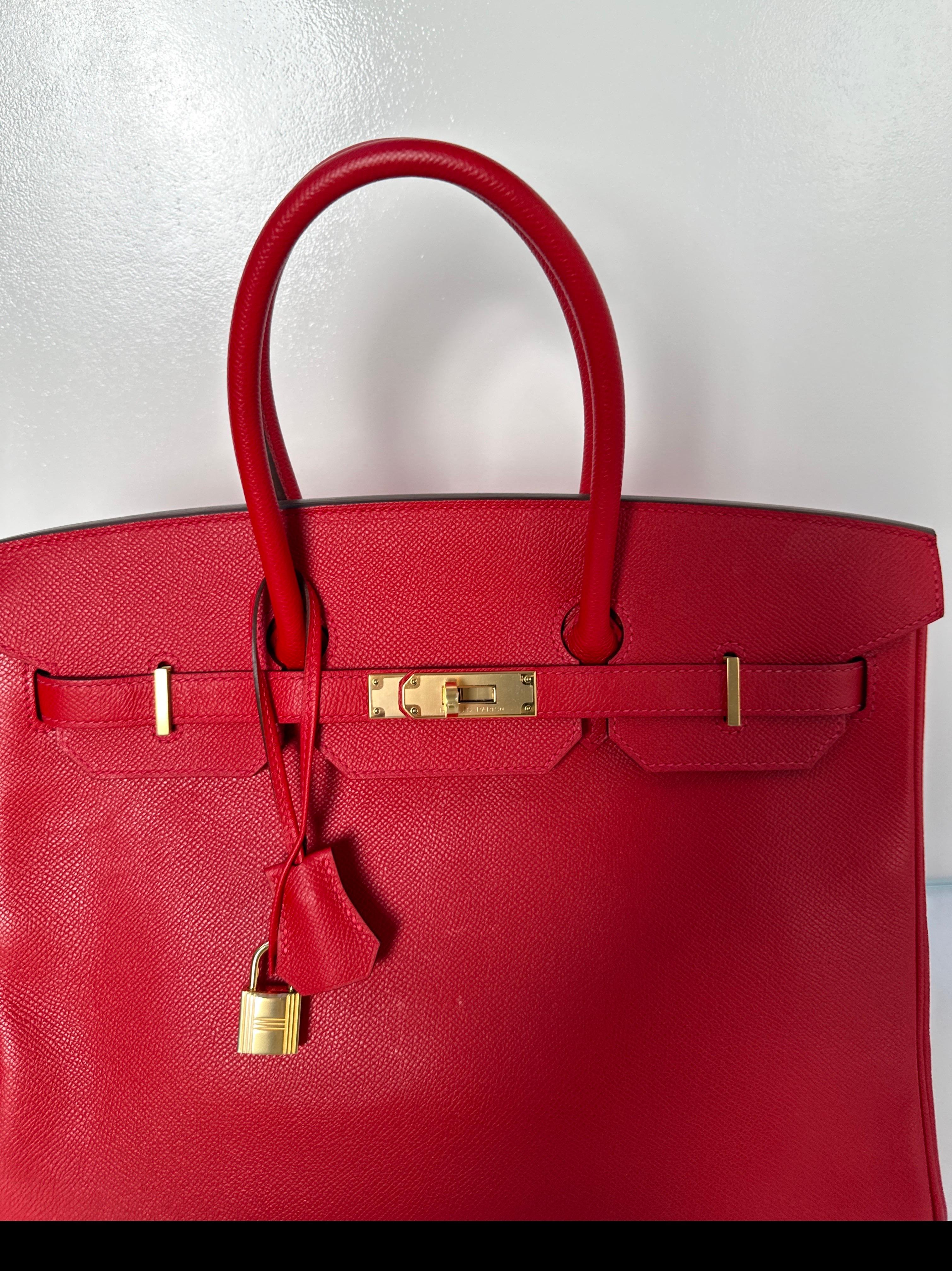 Hermes Rouge Casaque Birkin 35 Bag 2