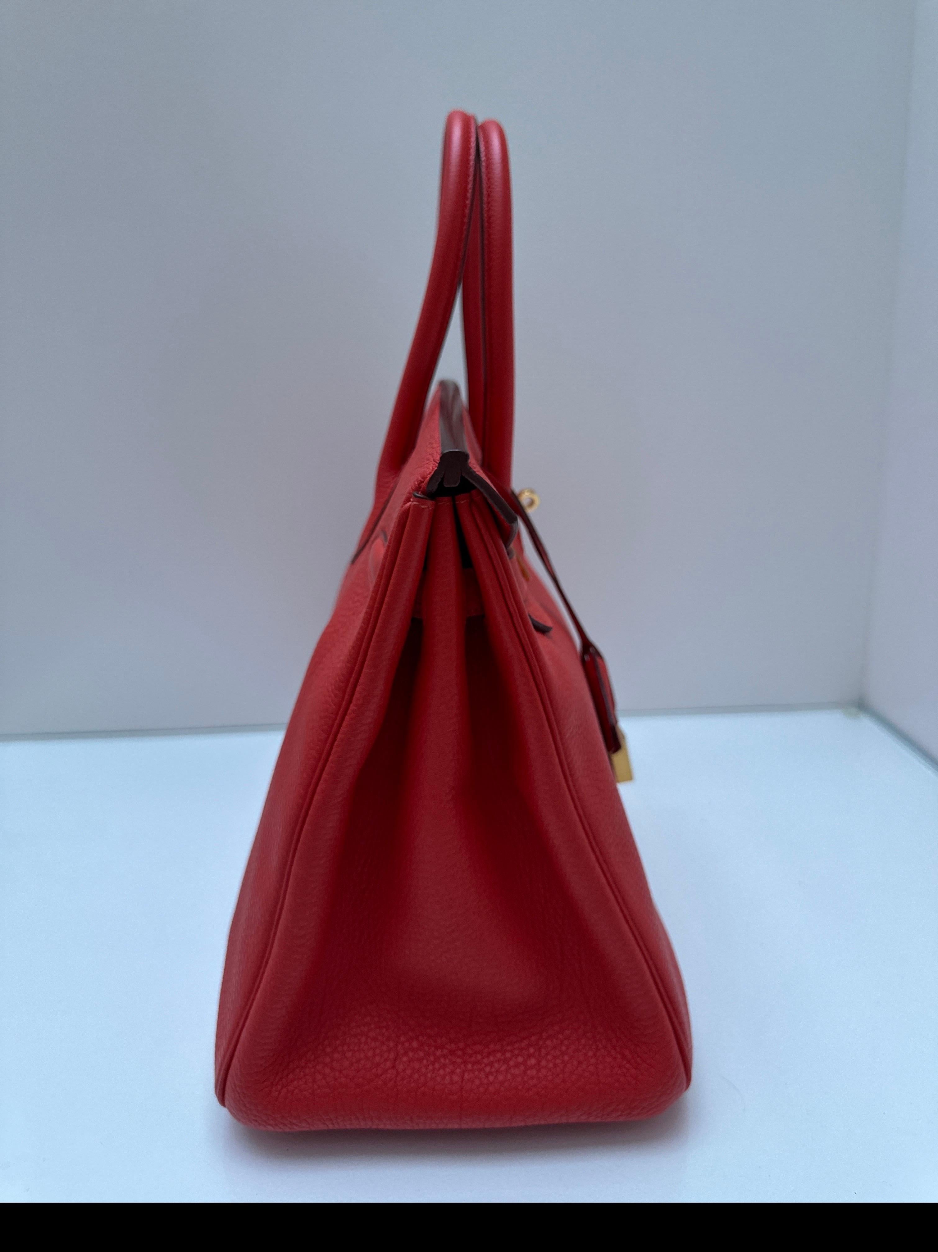 Hermes Rouge Pivoine Birkin 35 Bag 2