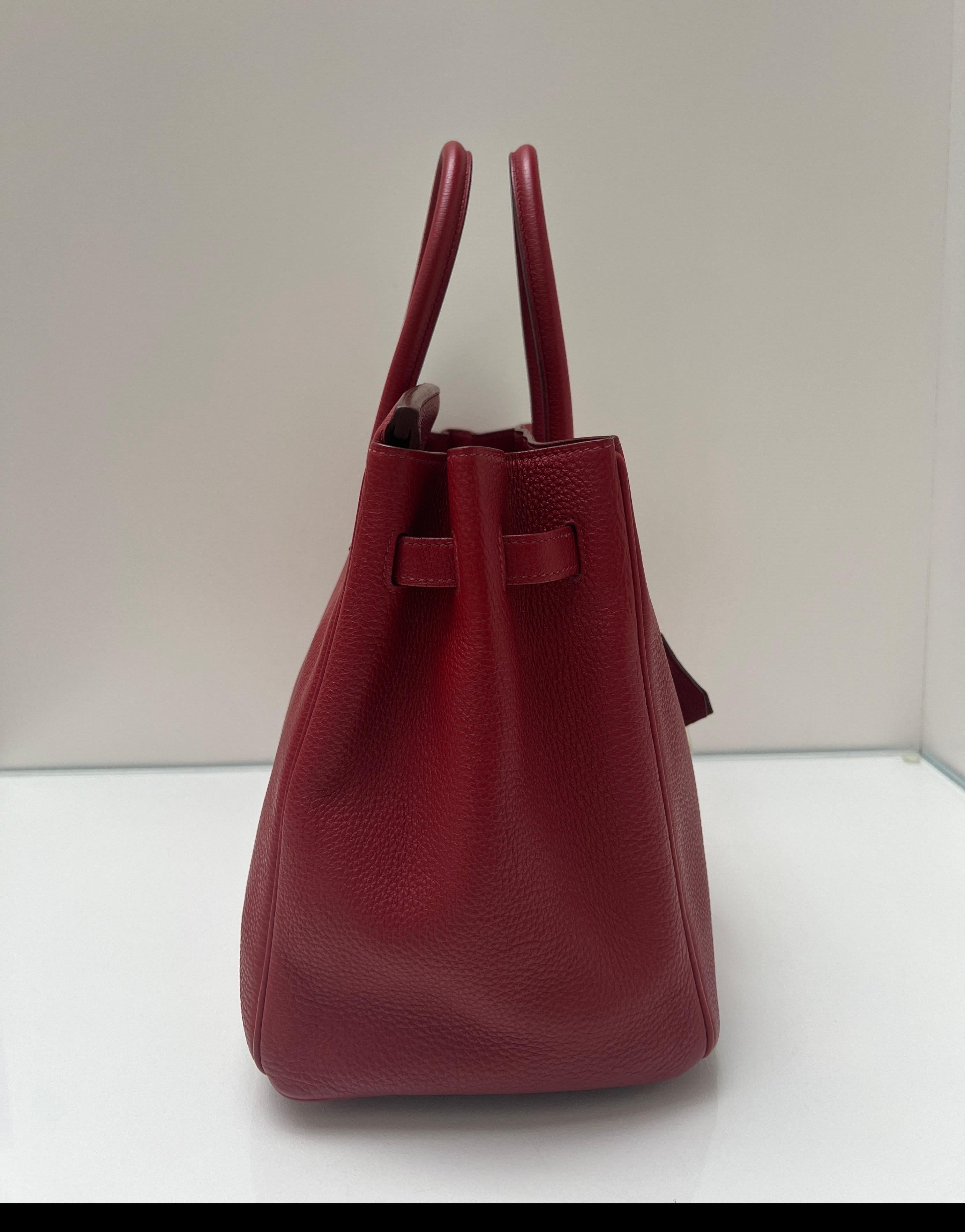 Hermes Rouge Casaque Birkin 35 Bag For Sale 2