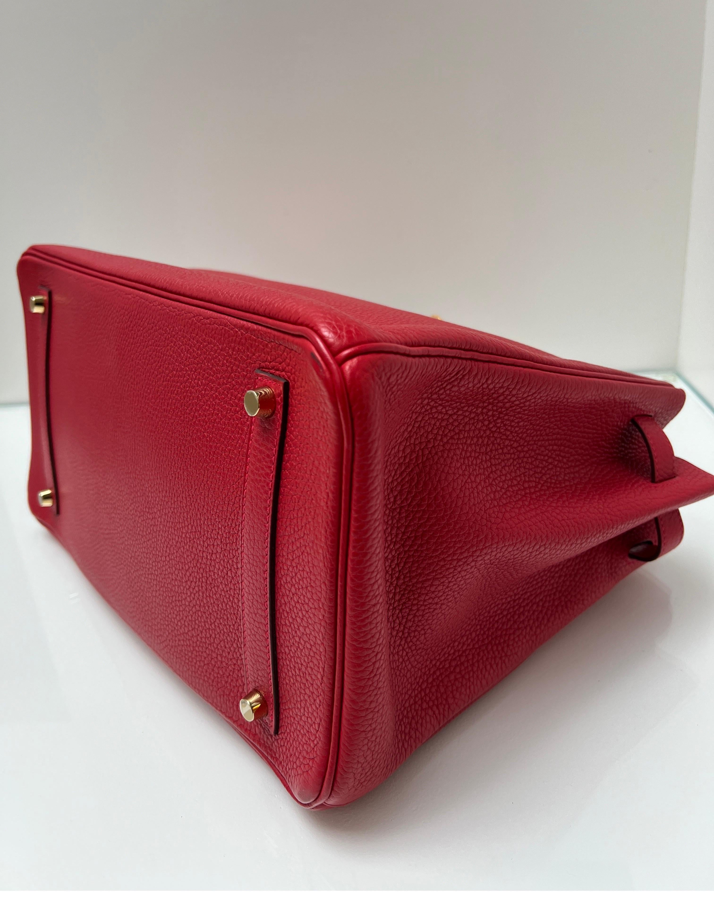 Hermes Rouge Casaque Birkin 35 Bag 3