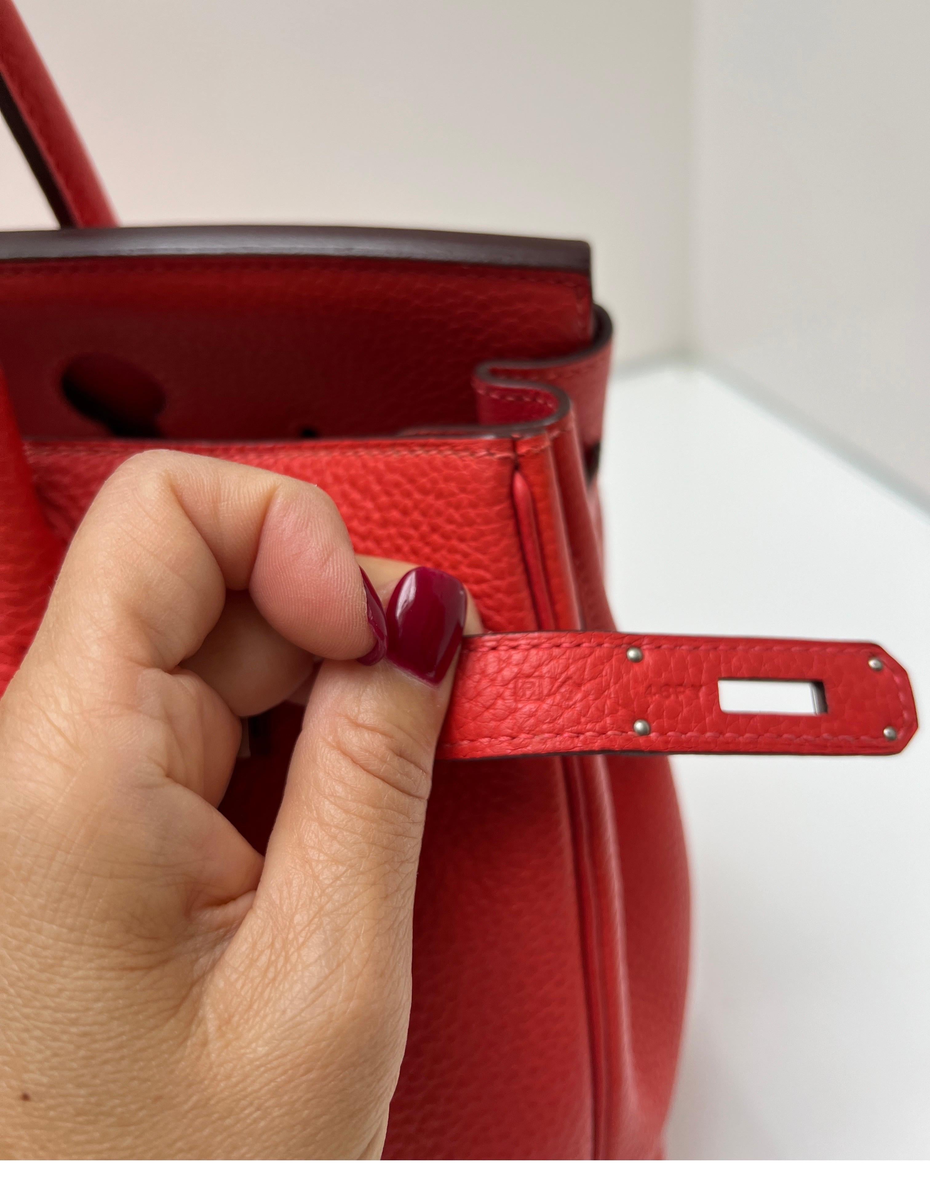 Hermes Rouge Casaque Birkin 35 Bag 3