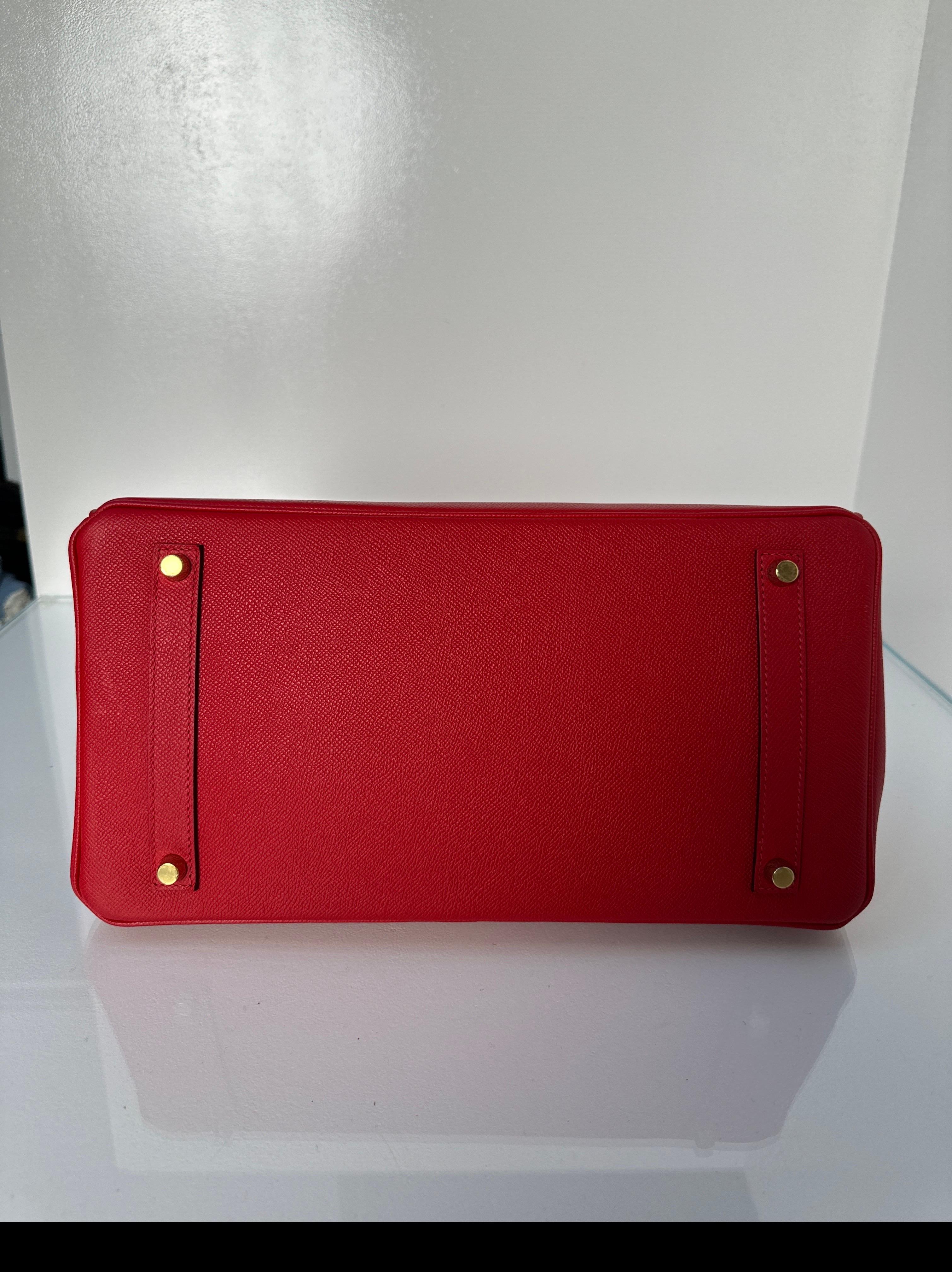 Hermes Rouge Casaque Birkin 35 Bag 3