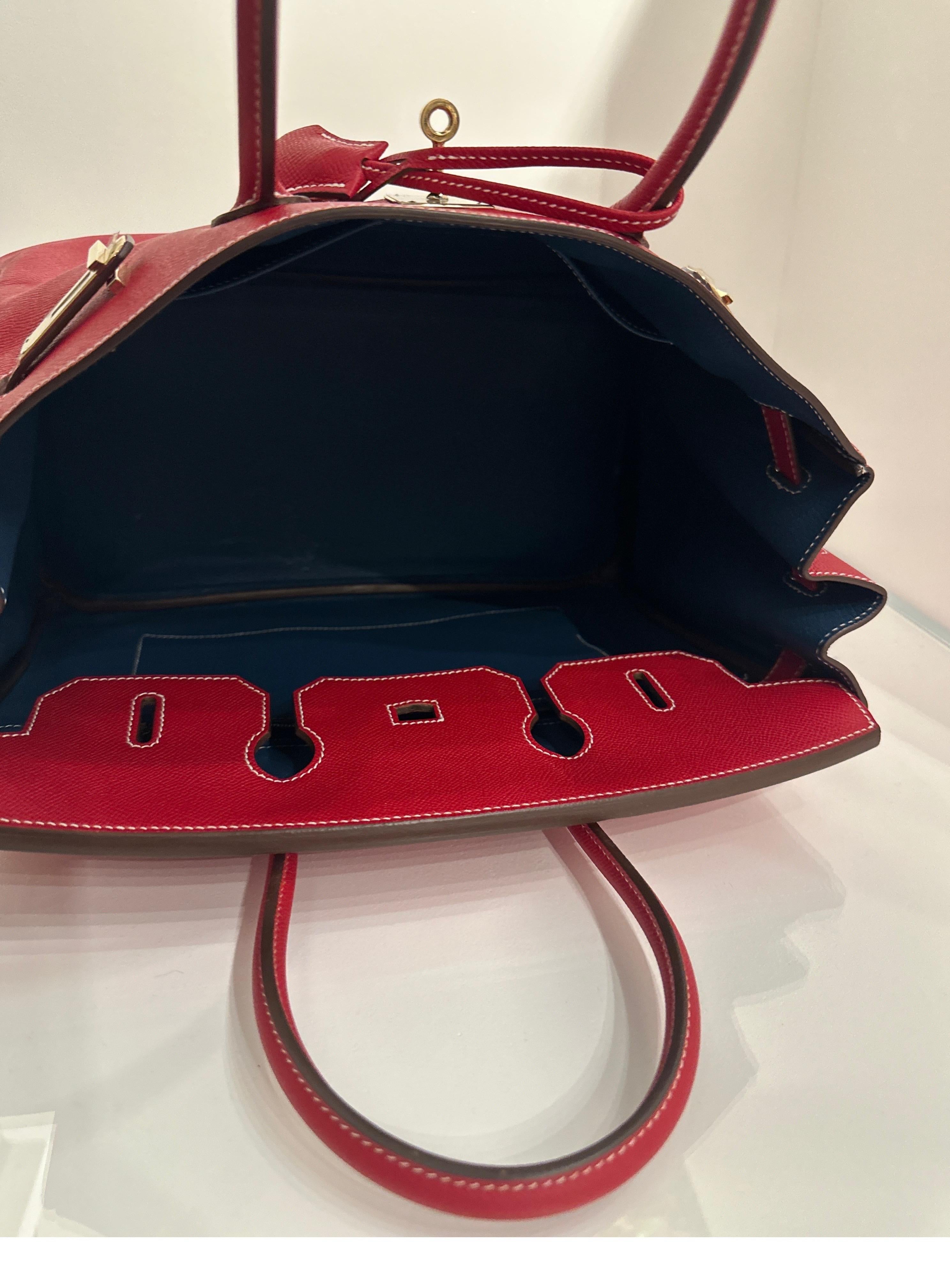 Hermes Rouge Casaque Birkin 35 Bag 4