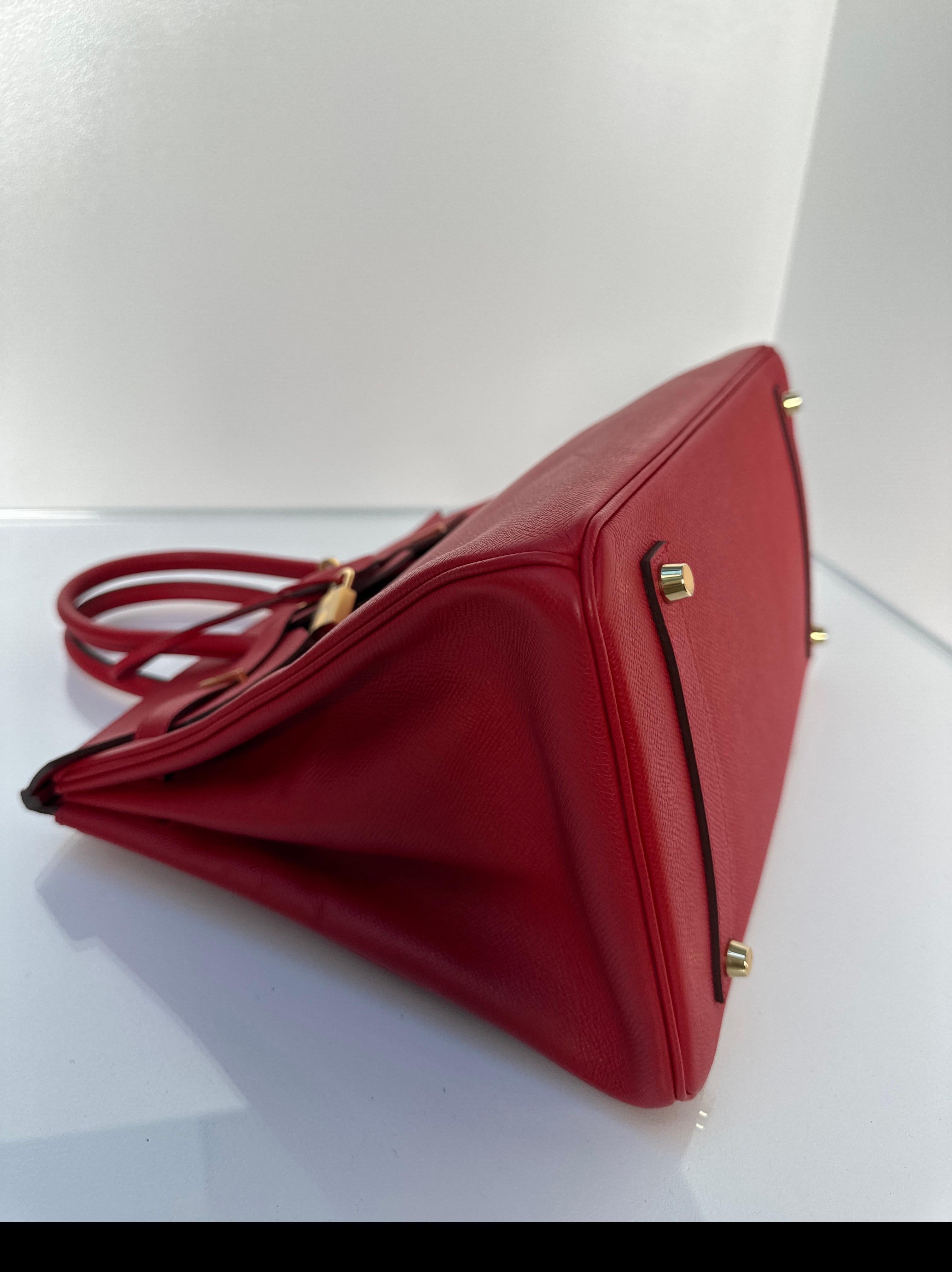 Hermes Rouge Casaque Birkin 35 Bag 4