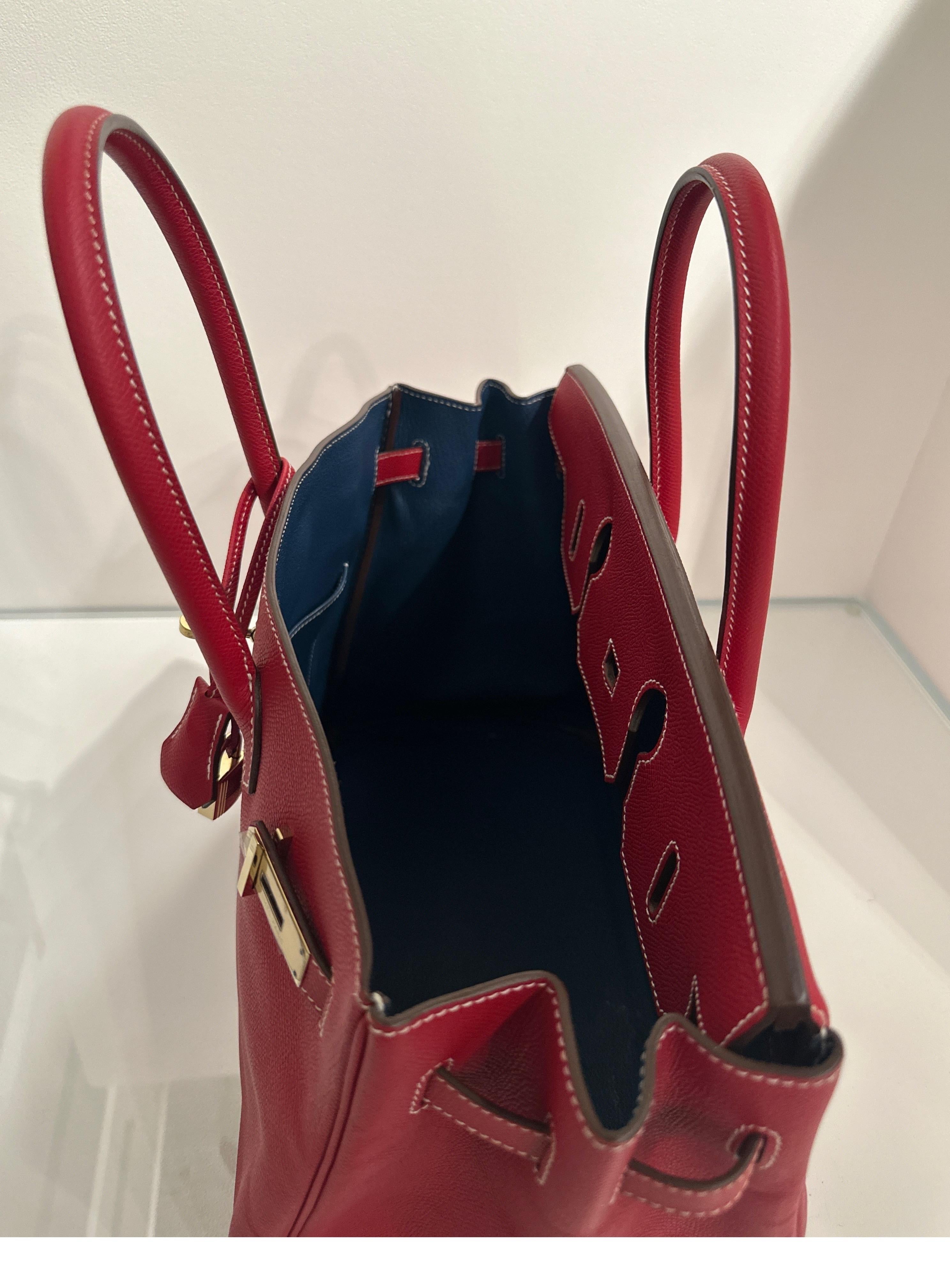 Hermes Rouge Casaque Birkin 35 Bag 5