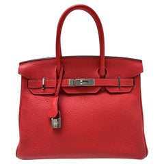 Hermes Rouge Casaque Birkin 35 Bag