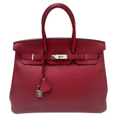 Hermes Rouge Casaque Birkin 35 Bag