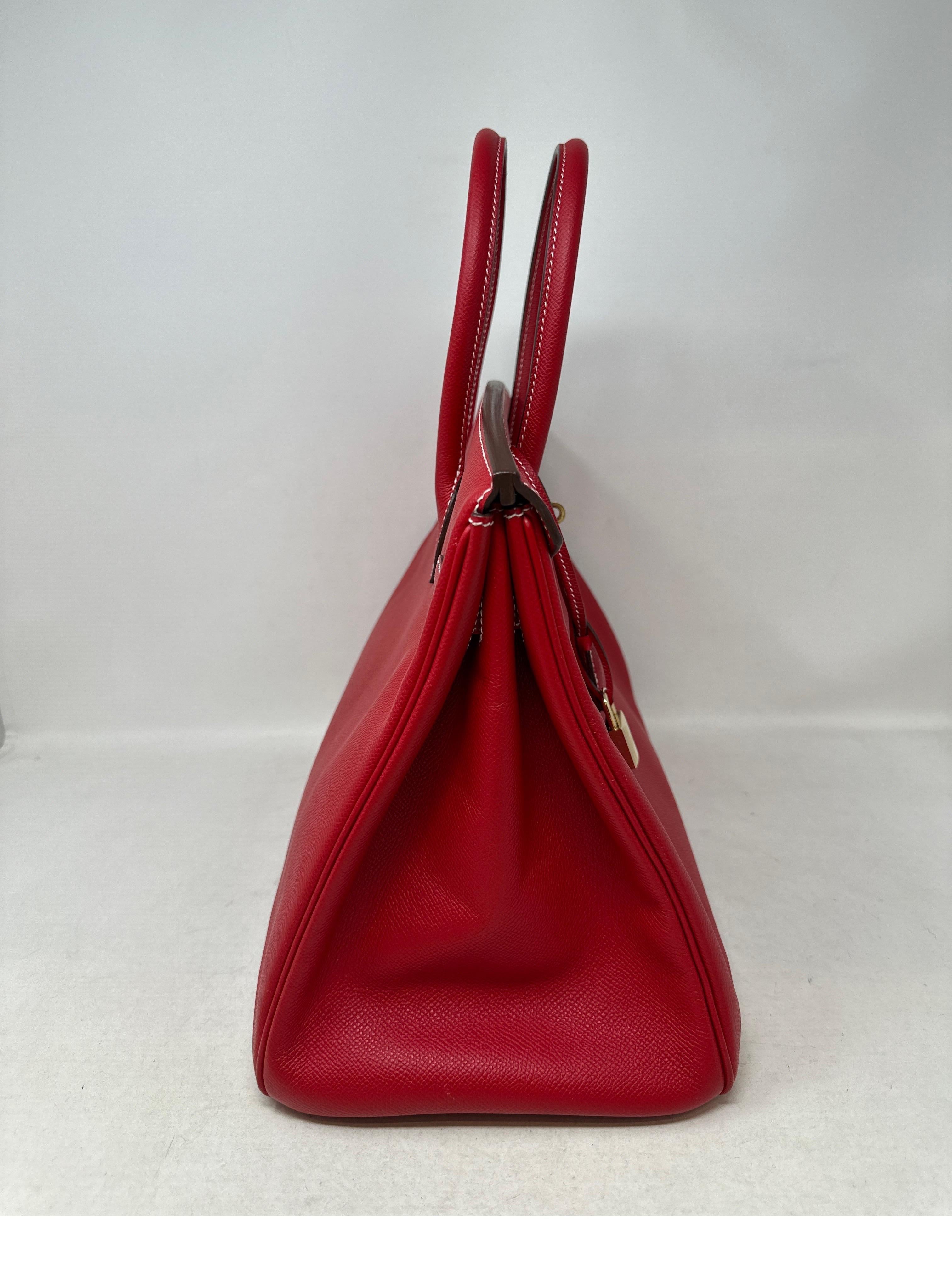 Hermes Rouge Casaque Candy Birkin 35 Bag  8