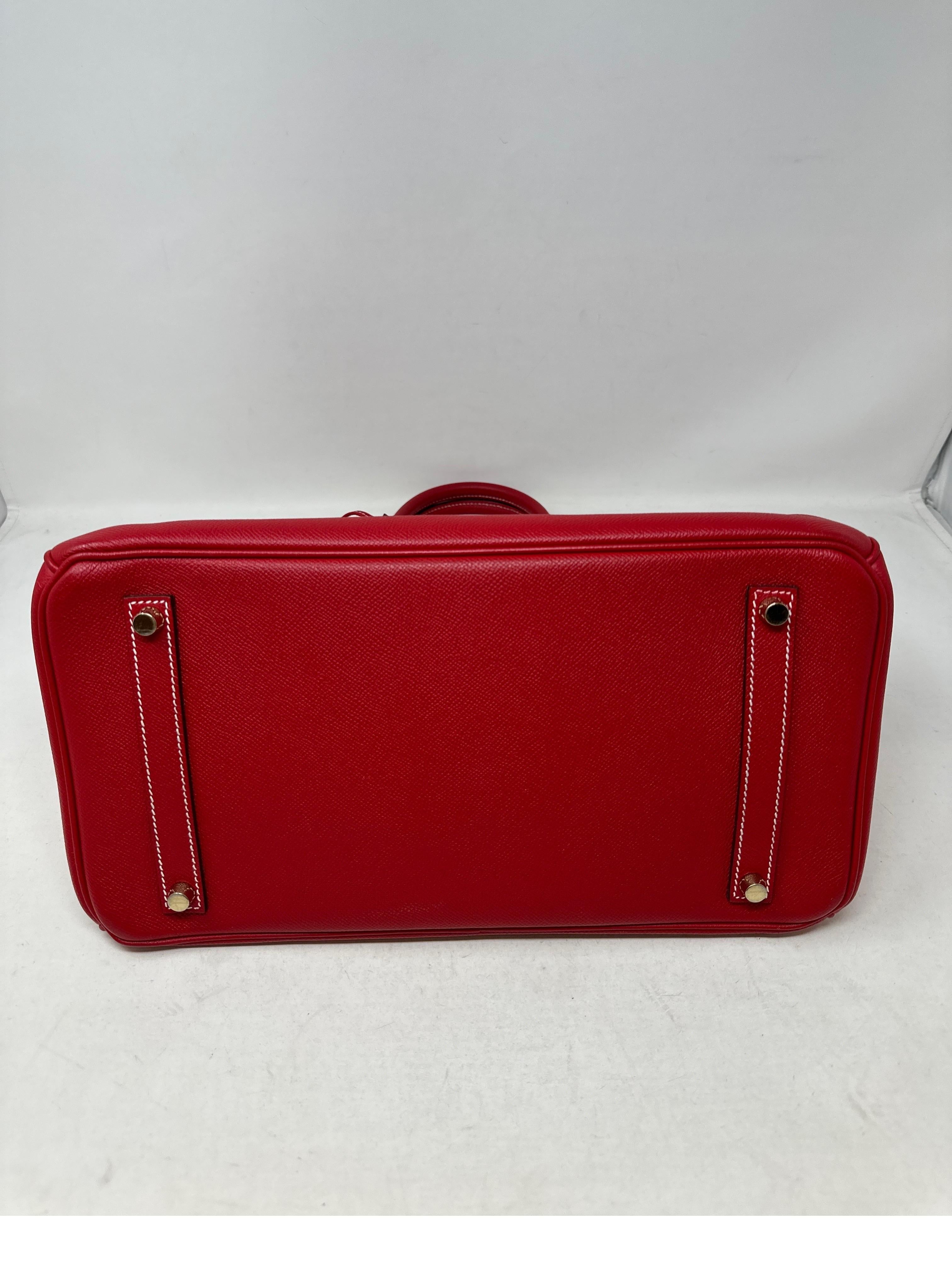Hermes Rouge Casaque Candy Birkin 35 Bag 12