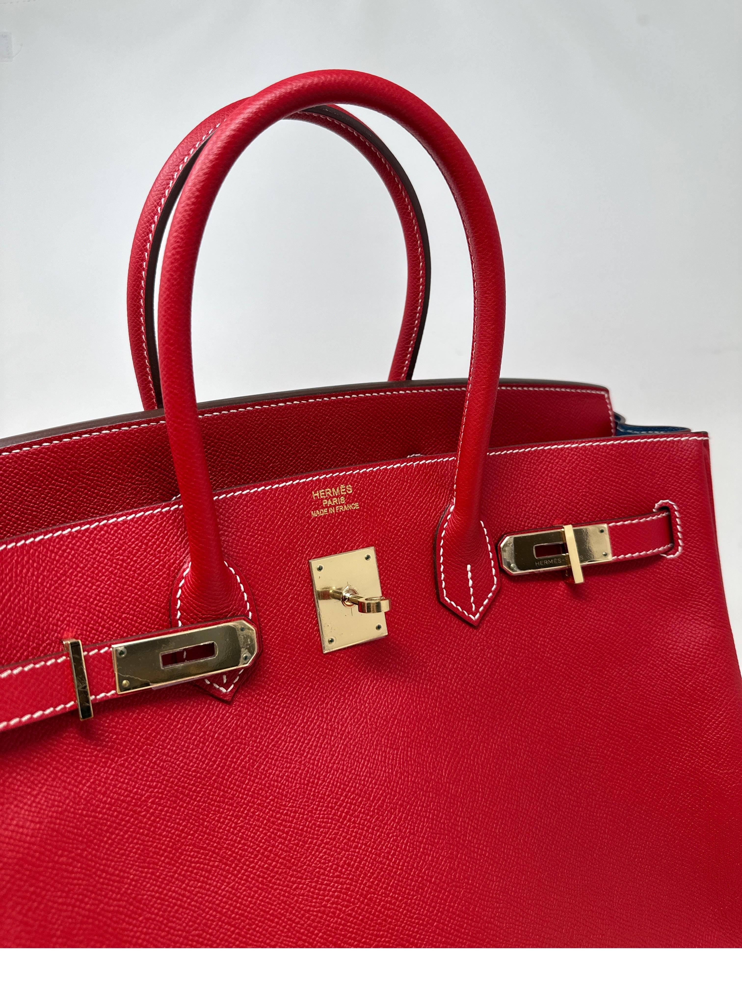 Hermes Rouge Casaque Candy Birkin 35 Bag  In Excellent Condition In Athens, GA