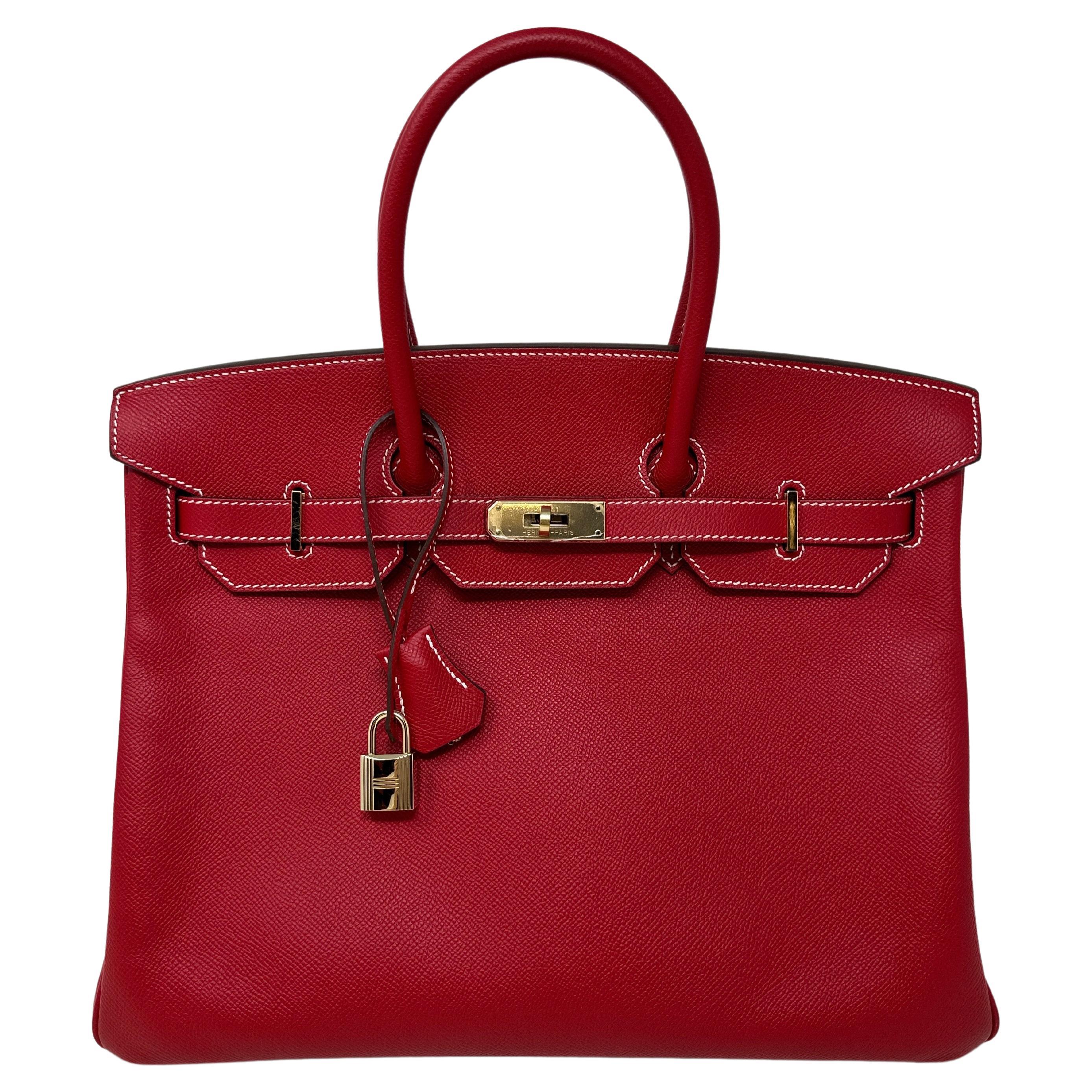 Hermes Rouge Casaque Candy Birkin 35 Bag 