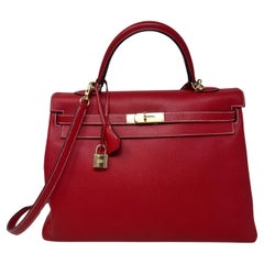 Hermes Rouge Casaque Candy Kelly 35 Tasche 