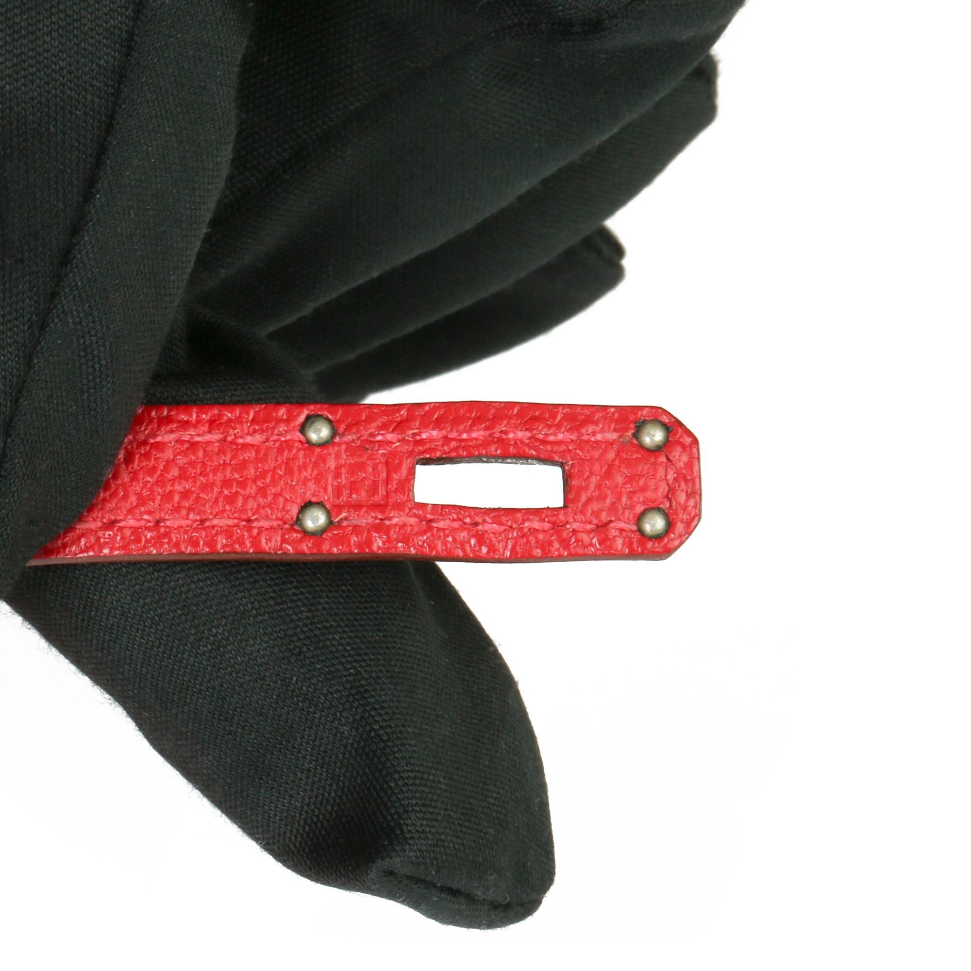 Hermès Rouge Casaque Chevre Mysore Pelle Ordine speciale HSS Kelly 15cm Sellier 1