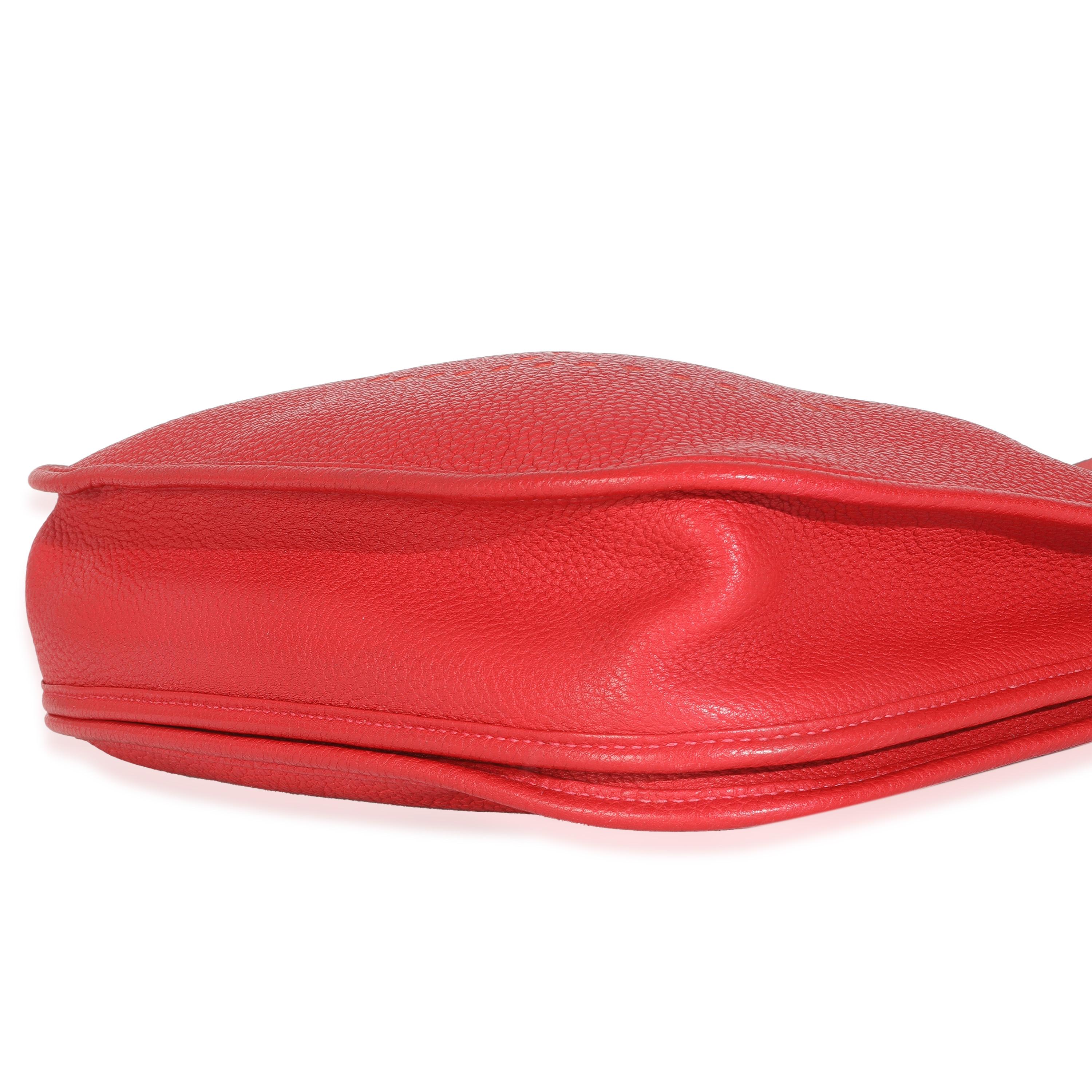 Hermès Rouge Casaque Clemence Evelyne PM PHW Unisexe en vente