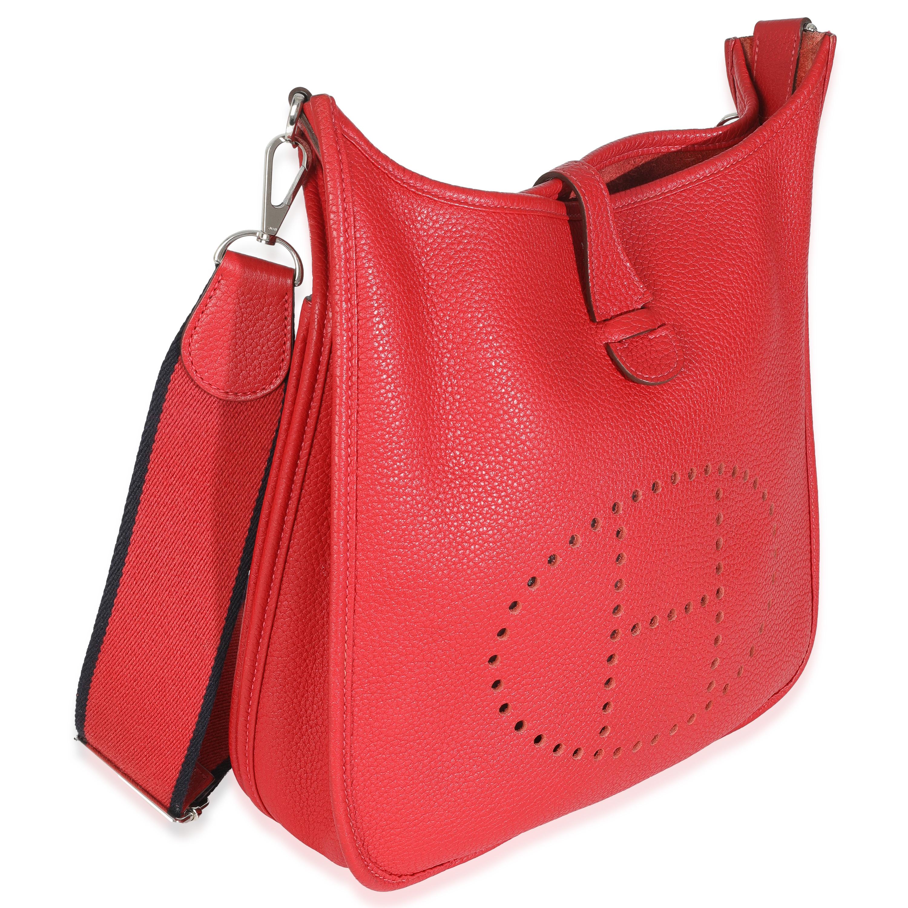 Hermès Rouge Casaque Clemence Evelyne PM PHW en vente 2
