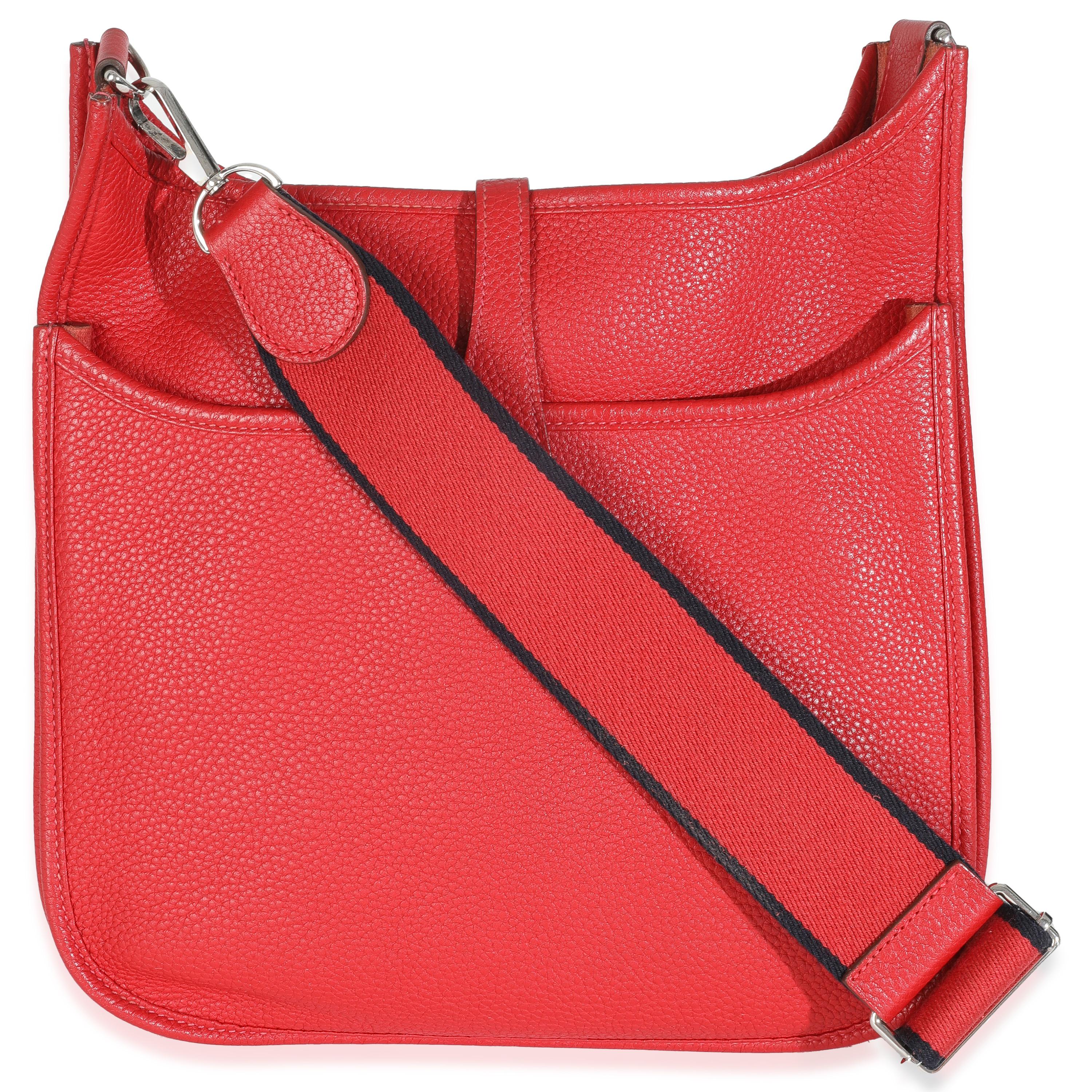 Hermès Rouge Casaque Clemence Evelyne PM PHW en vente 3