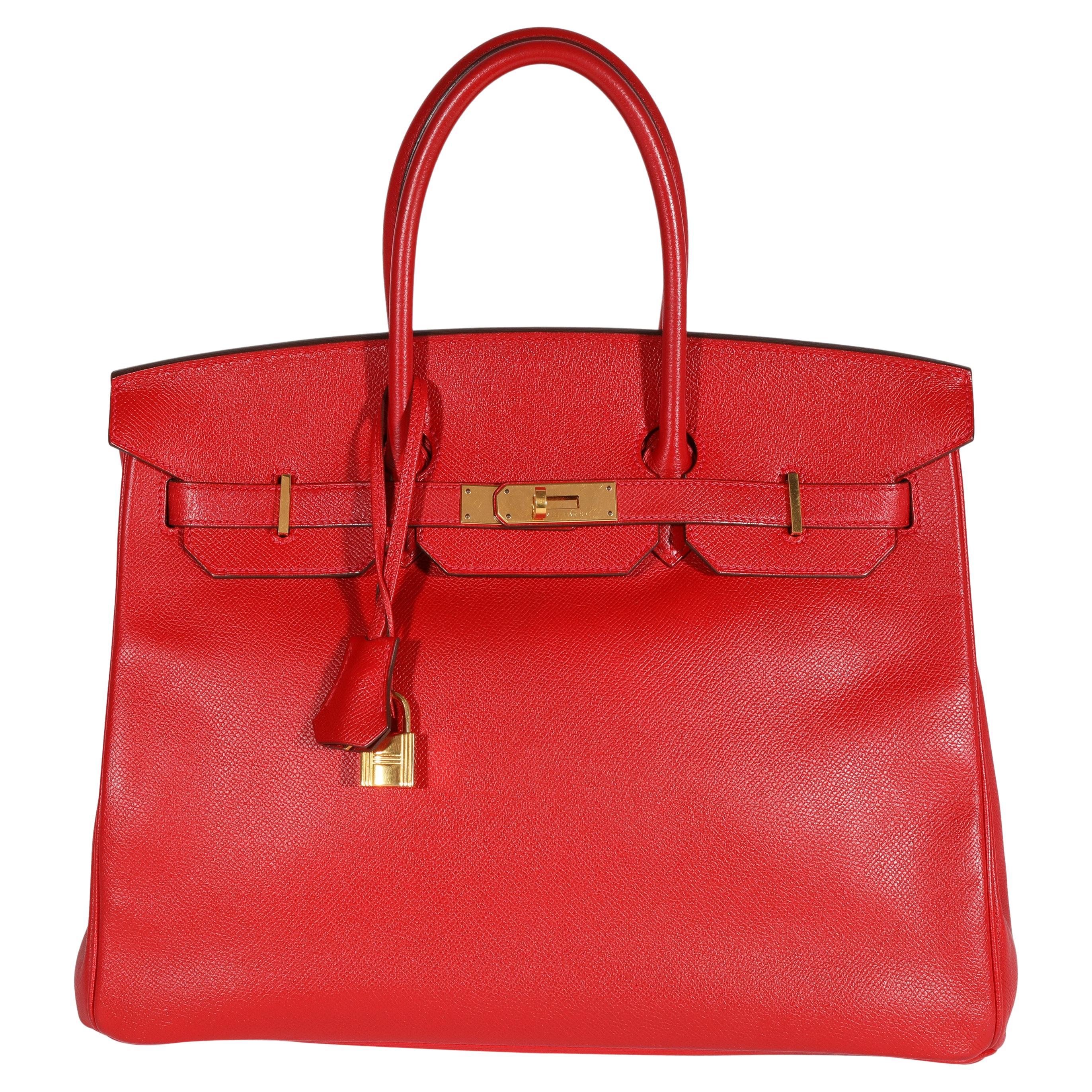 Hermès Rouge Casaque Epsom Birkin 35 GHW For Sale
