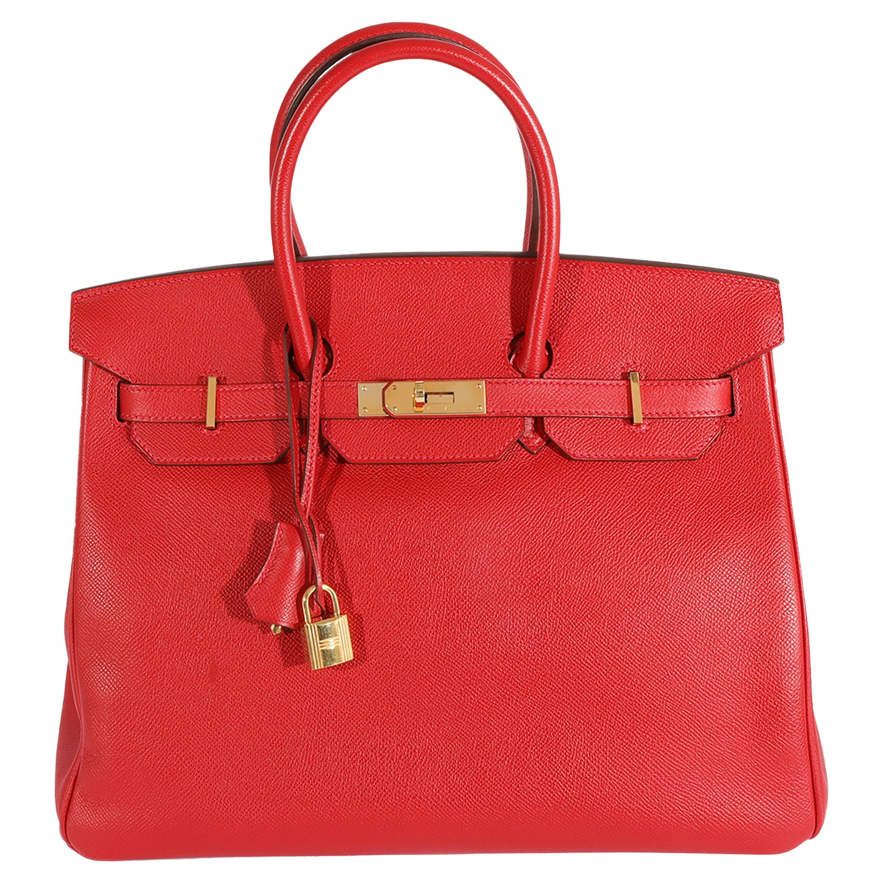 Hermès Rouge Casaque Epsom Birkin 35 GHW For Sale