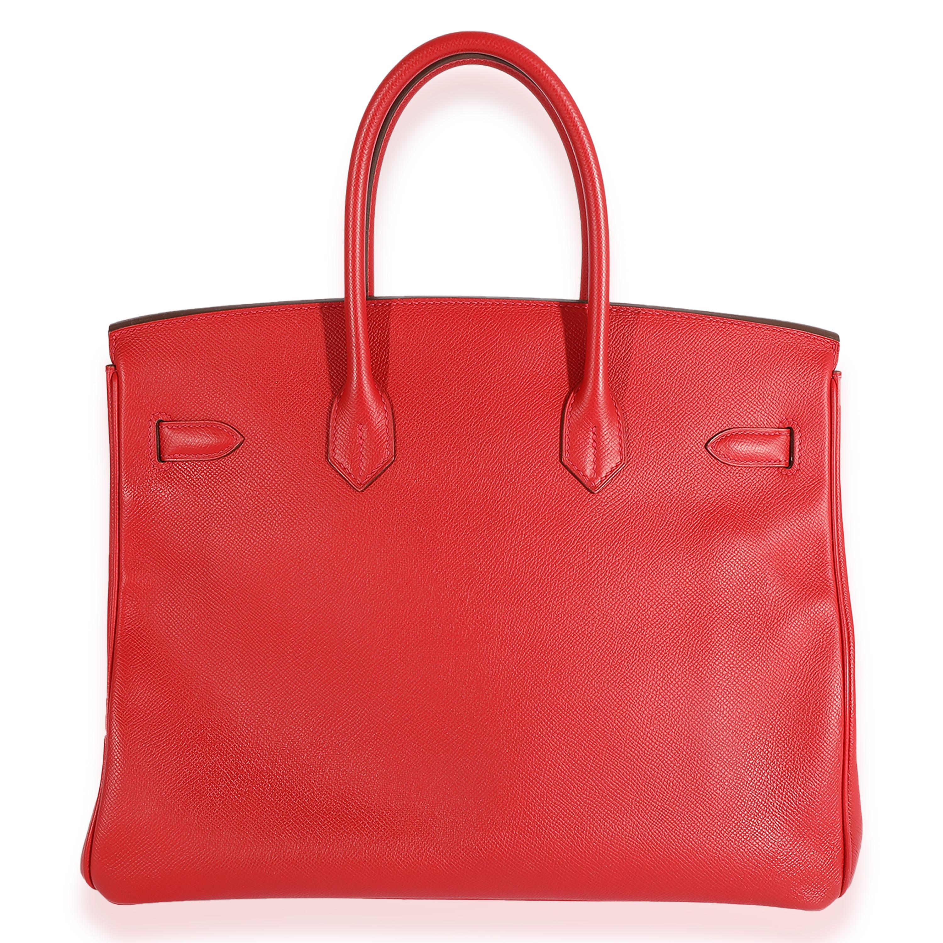 Red Hermès Rouge Casaque Epsom Birkin 35 PHW